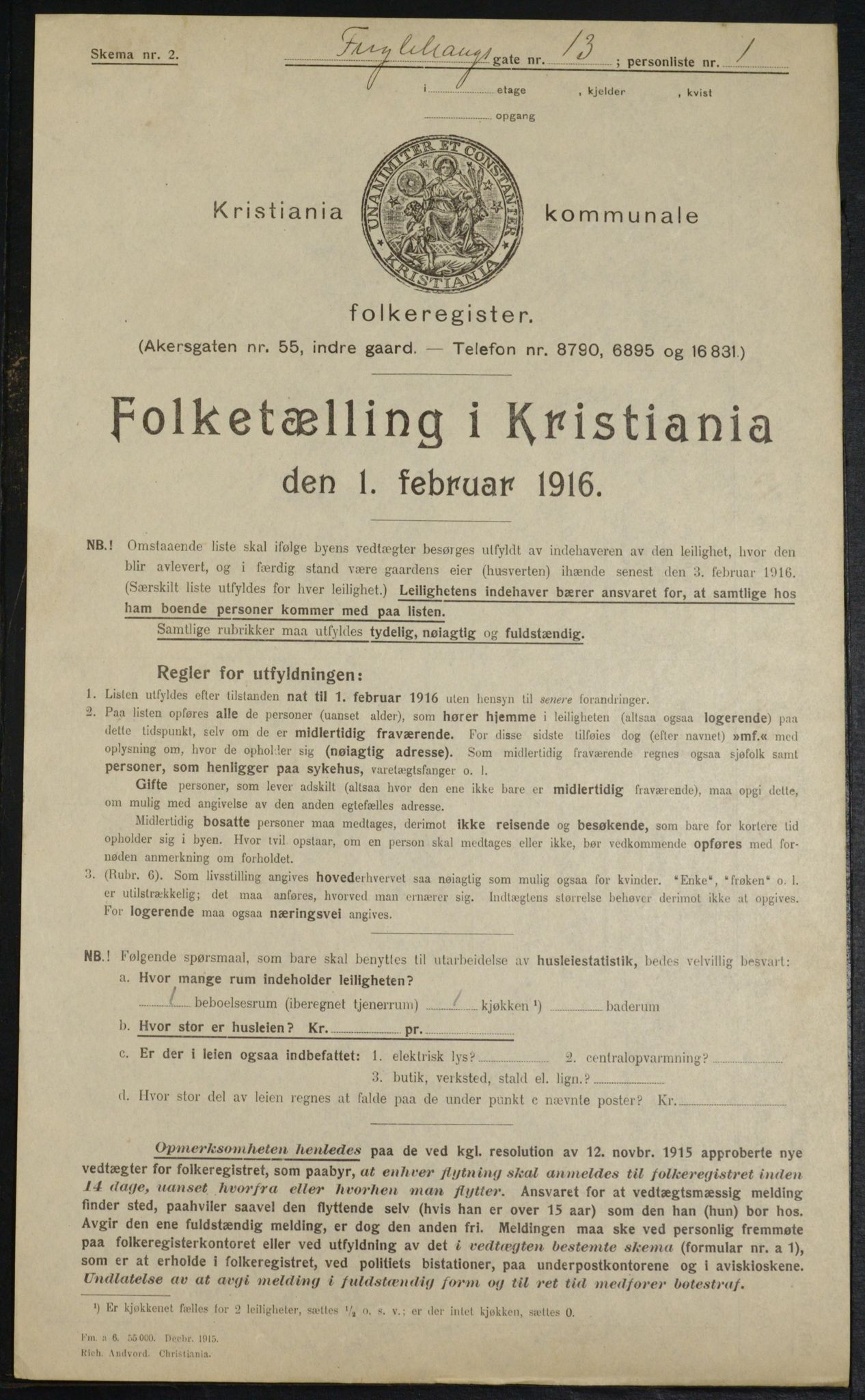 OBA, Kommunal folketelling 1.2.1916 for Kristiania, 1916, s. 29049