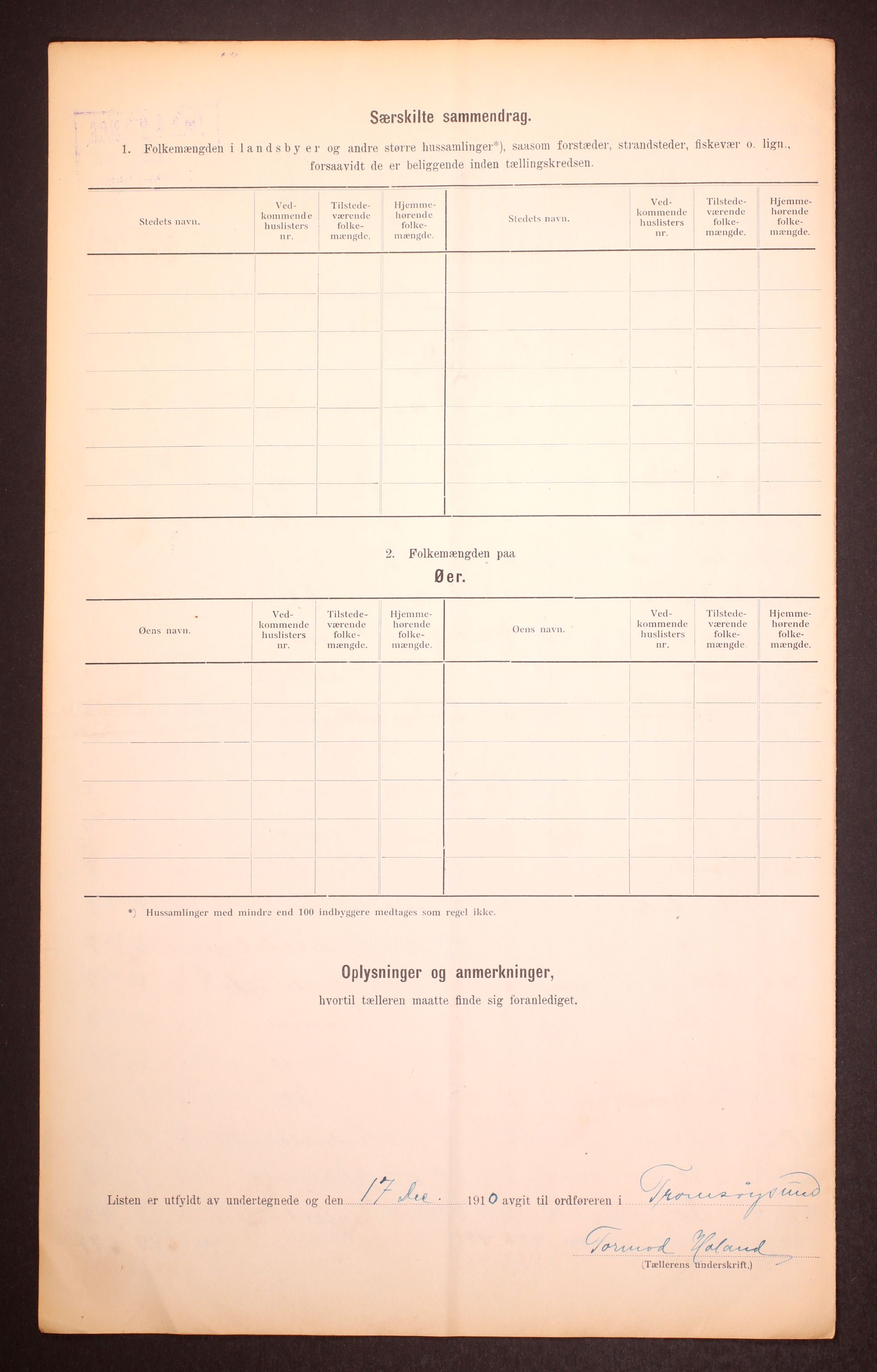 RA, Folketelling 1910 for 1934 Tromsøysund herred, 1910, s. 14