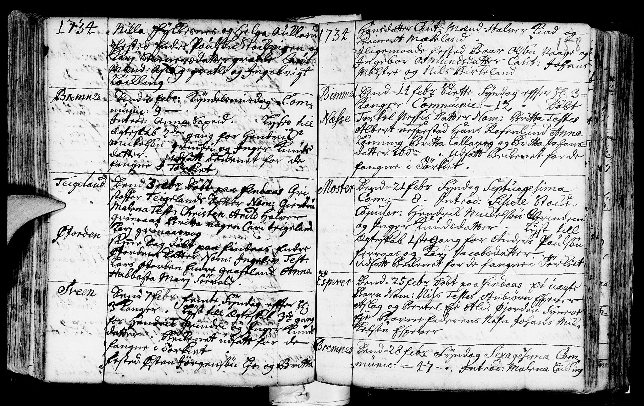 Finnås sokneprestembete, AV/SAB-A-99925/H/Ha/Haa/Haaa/L0001: Ministerialbok nr. A 1, 1718-1744, s. 158