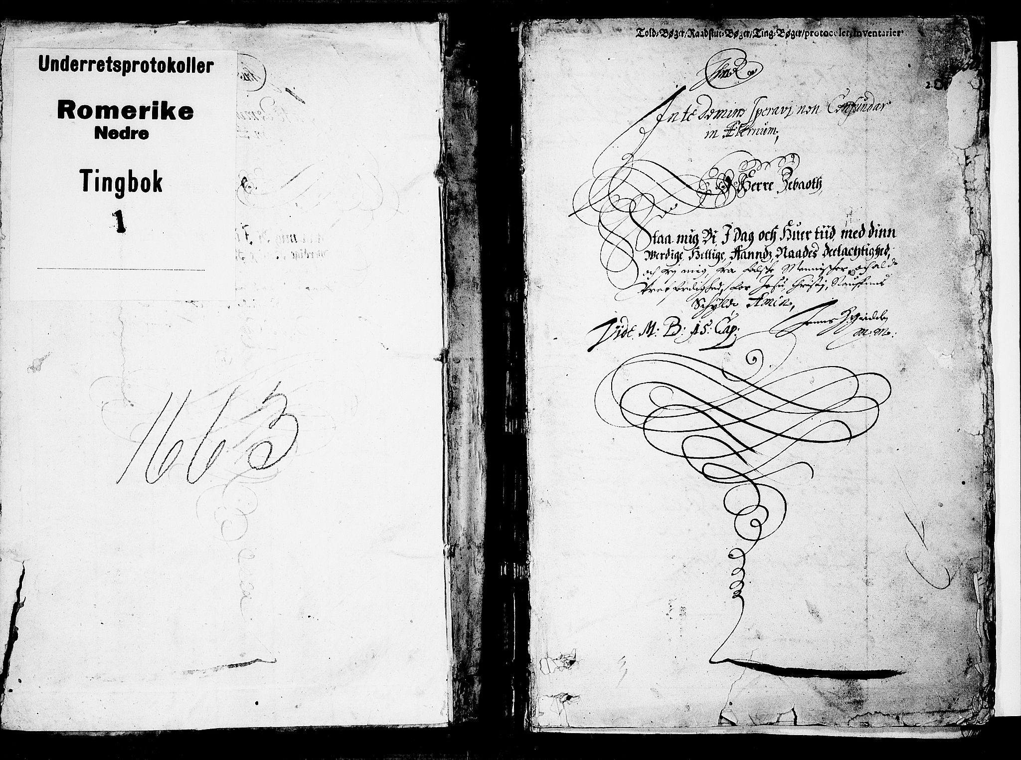 Nedre Romerike sorenskriveri, SAO/A-10469/F/Fb/L0001: Tingbok, 1663, s. 0b-1a