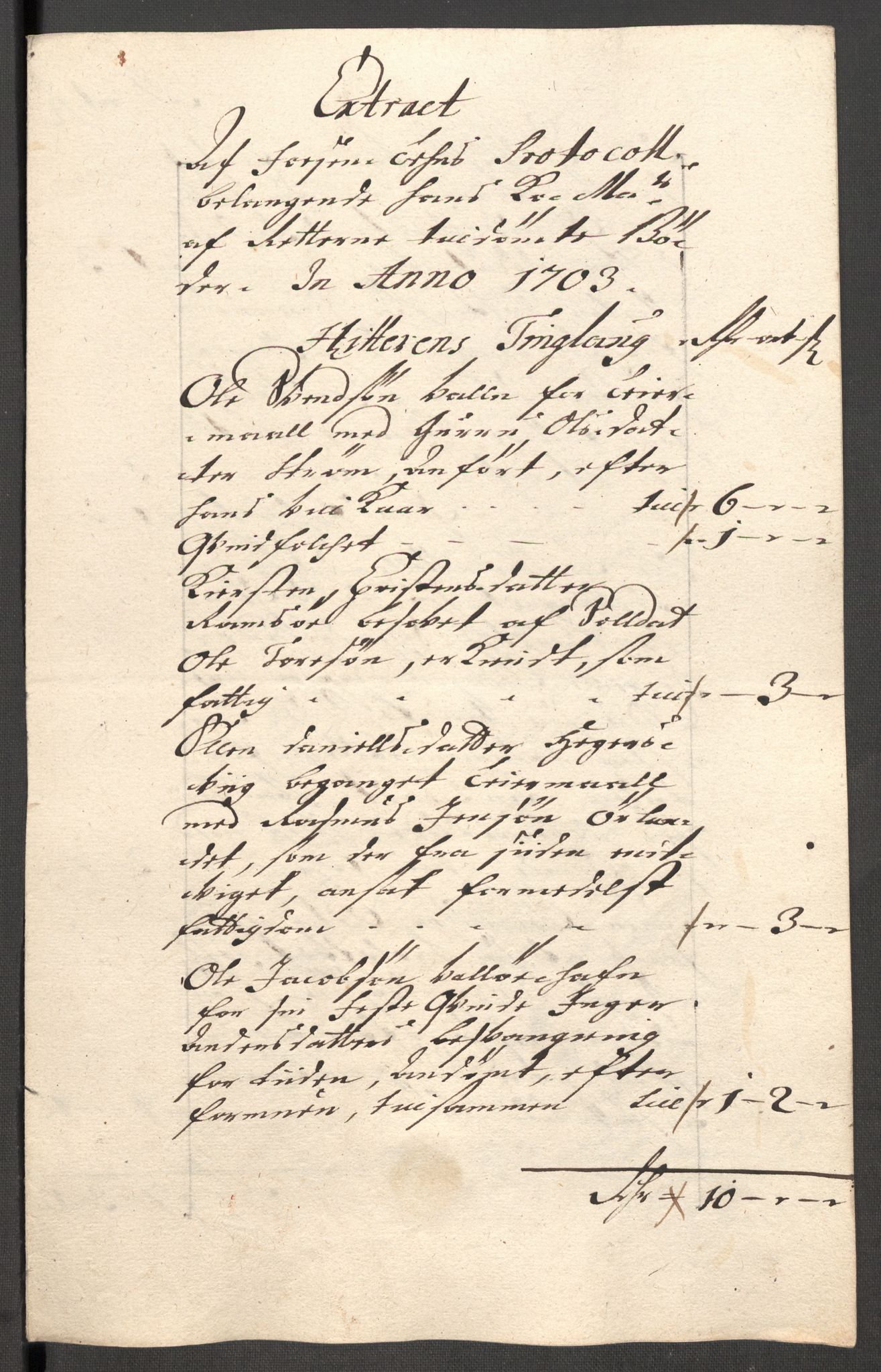 Rentekammeret inntil 1814, Reviderte regnskaper, Fogderegnskap, AV/RA-EA-4092/R57/L3855: Fogderegnskap Fosen, 1702-1703, s. 239