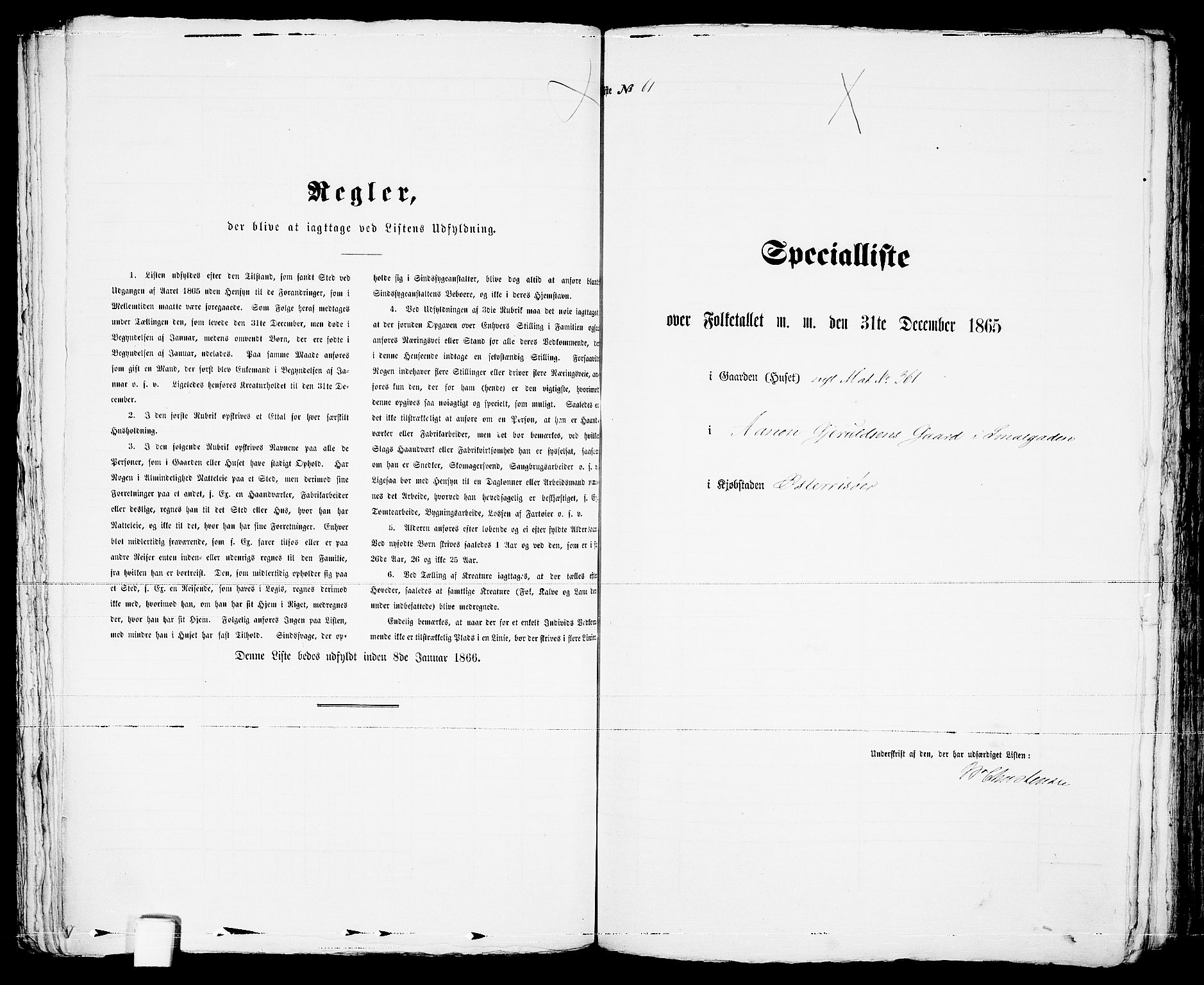 RA, Folketelling 1865 for 0901B Risør prestegjeld, Risør kjøpstad, 1865, s. 129