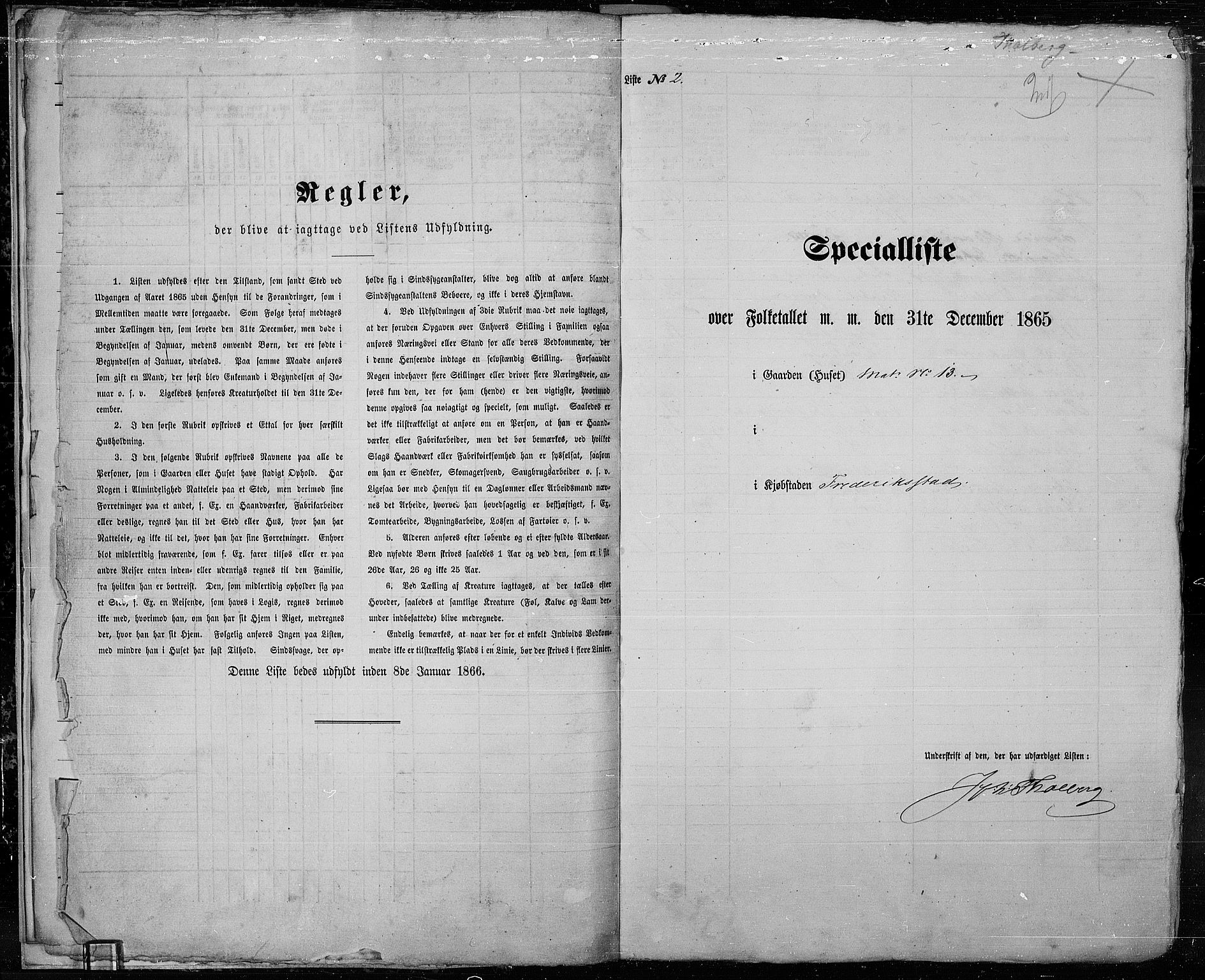 RA, Folketelling 1865 for 0103B Fredrikstad prestegjeld, Fredrikstad kjøpstad, 1865, s. 14