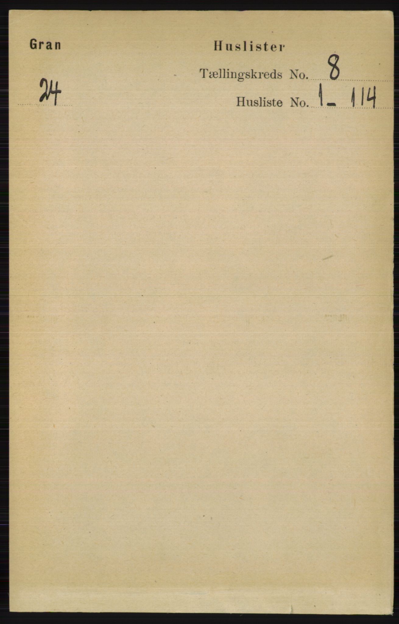 RA, Folketelling 1891 for 0534 Gran herred, 1891, s. 3229