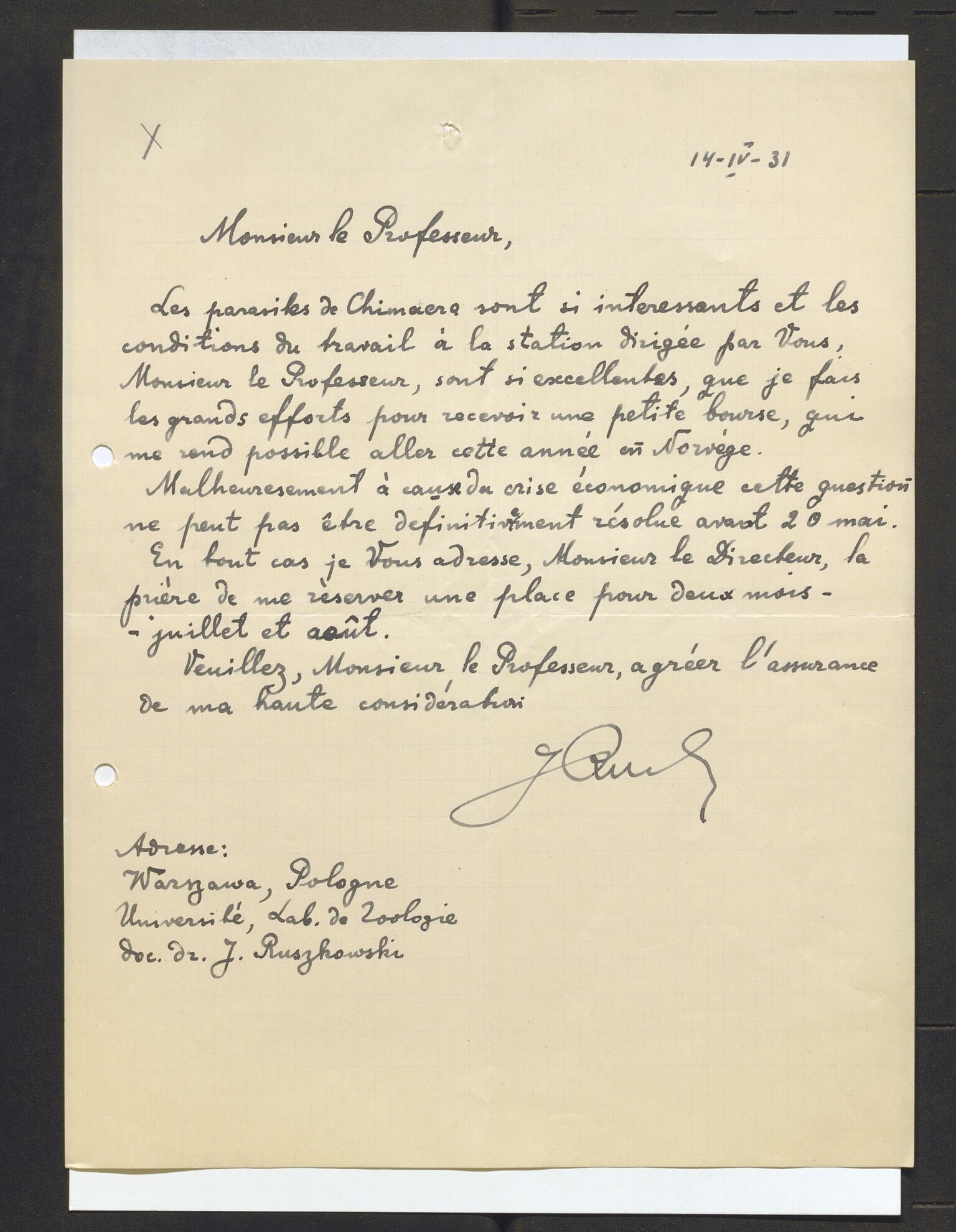 Bergens Museum, AV/SAB-A-17301/13/D/L0002: Korrespondanse , 1928-1940, s. 226