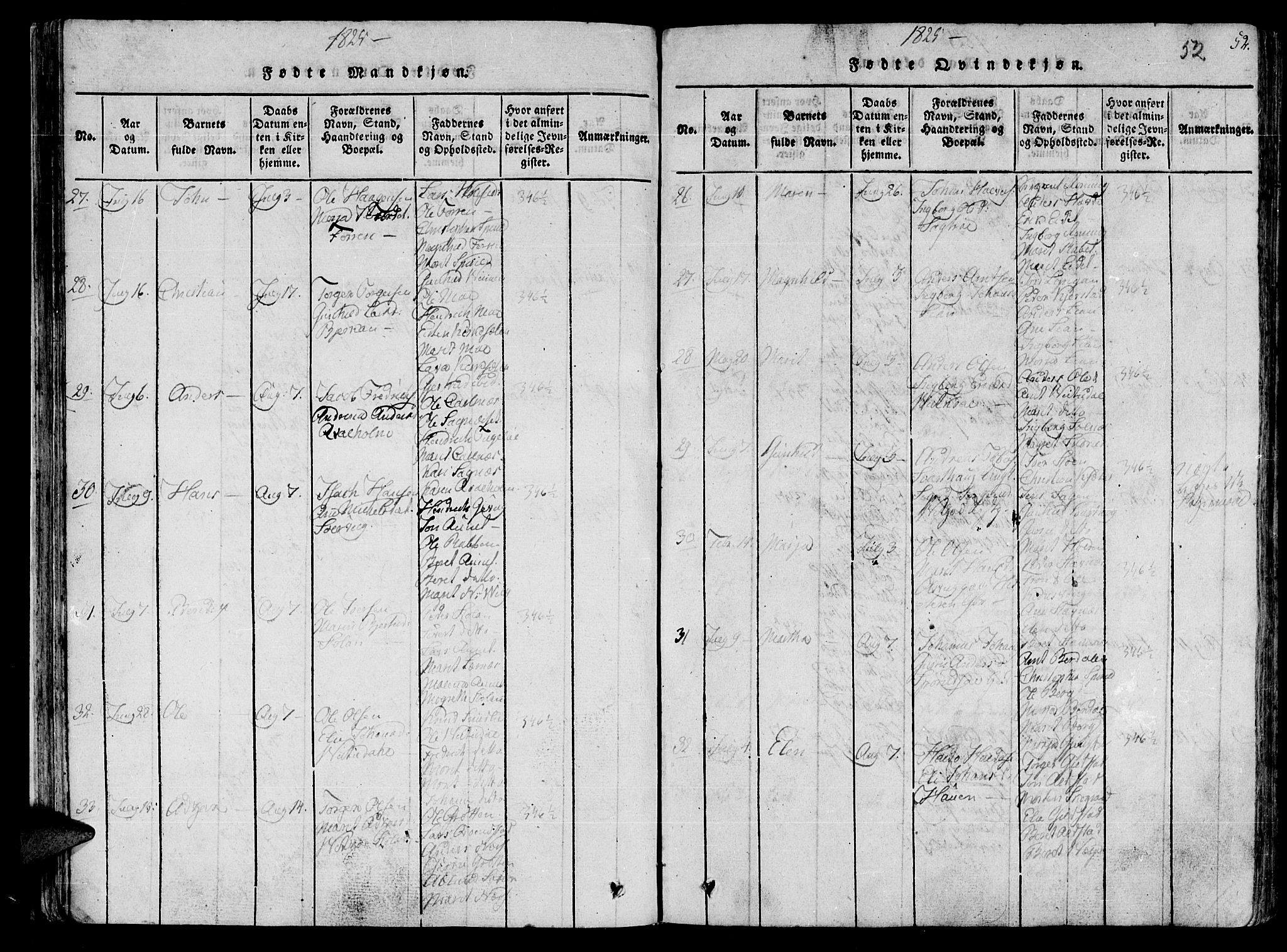 Ministerialprotokoller, klokkerbøker og fødselsregistre - Sør-Trøndelag, SAT/A-1456/630/L0491: Ministerialbok nr. 630A04, 1818-1830, s. 52