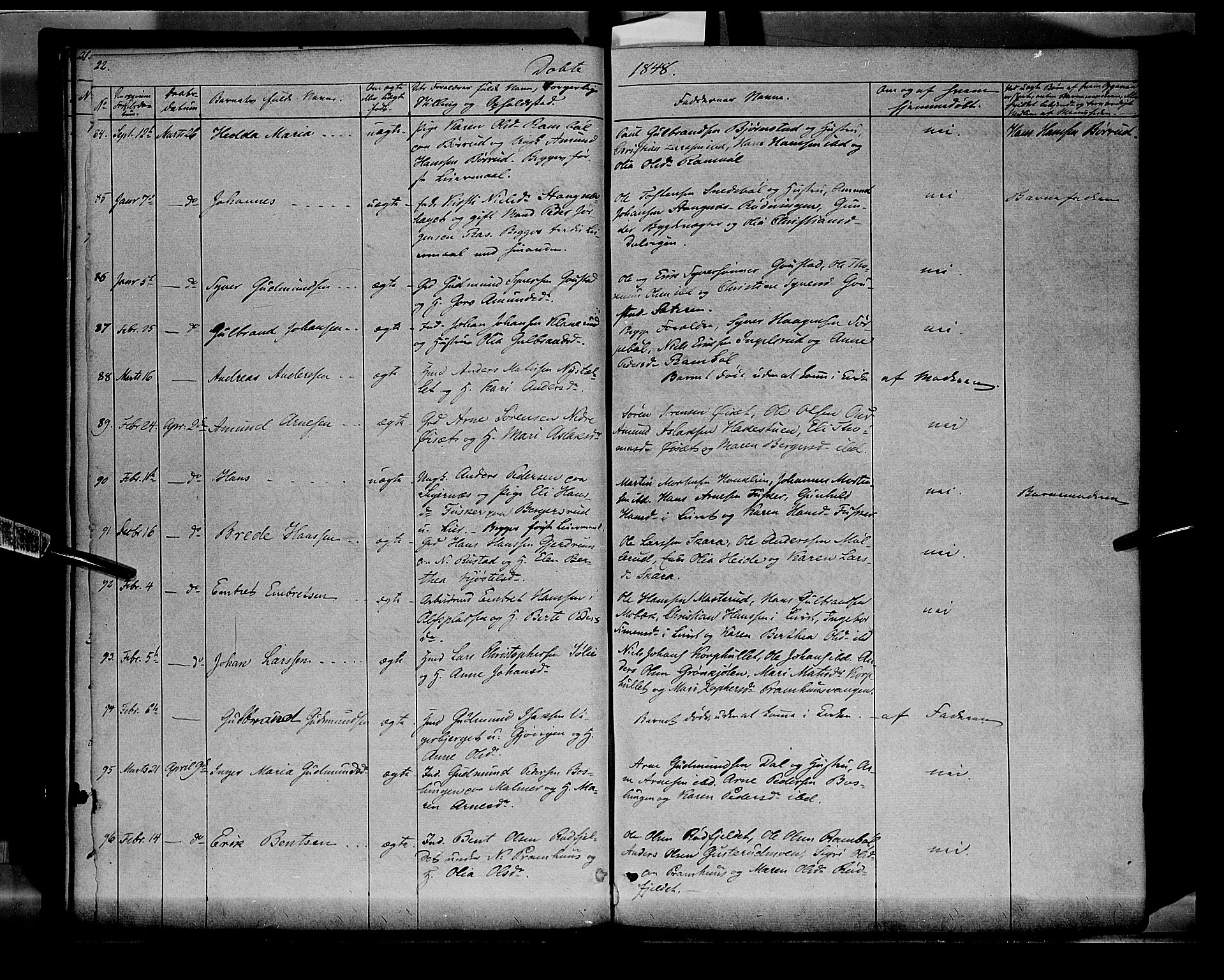 Vinger prestekontor, AV/SAH-PREST-024/H/Ha/Haa/L0009: Ministerialbok nr. 9, 1847-1855, s. 22