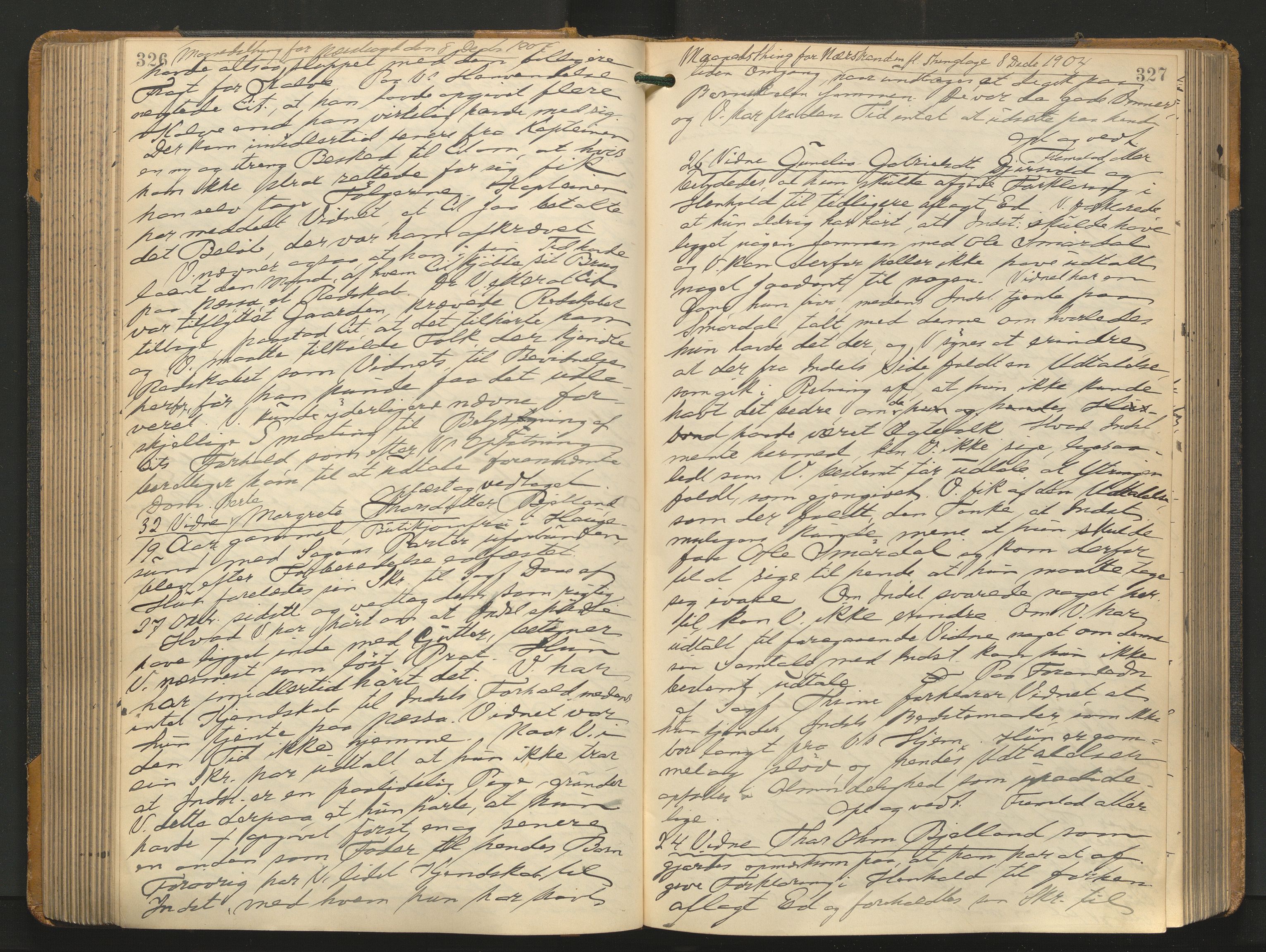 Ryfylke tingrett, AV/SAST-A-100055/001/I/IB/IB0/L0021: Tingbok, Ryfylke, 1903-1906, s. 326-327