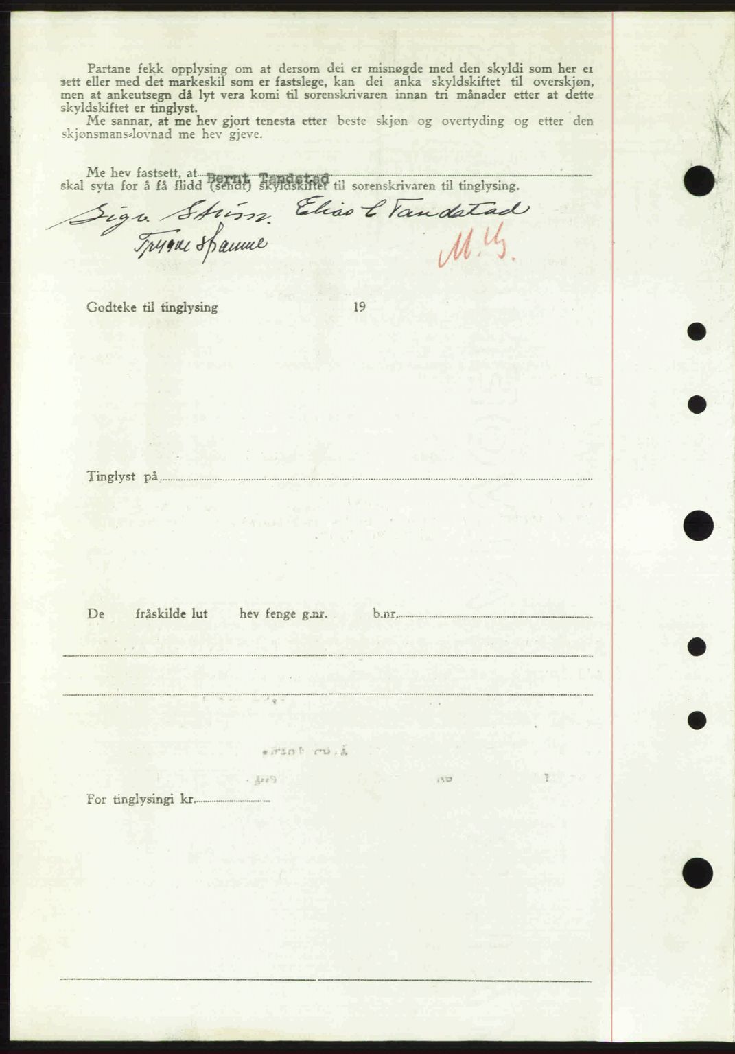 Nordre Sunnmøre sorenskriveri, AV/SAT-A-0006/1/2/2C/2Ca: Pantebok nr. A32, 1949-1949, Dagboknr: 2084/1949