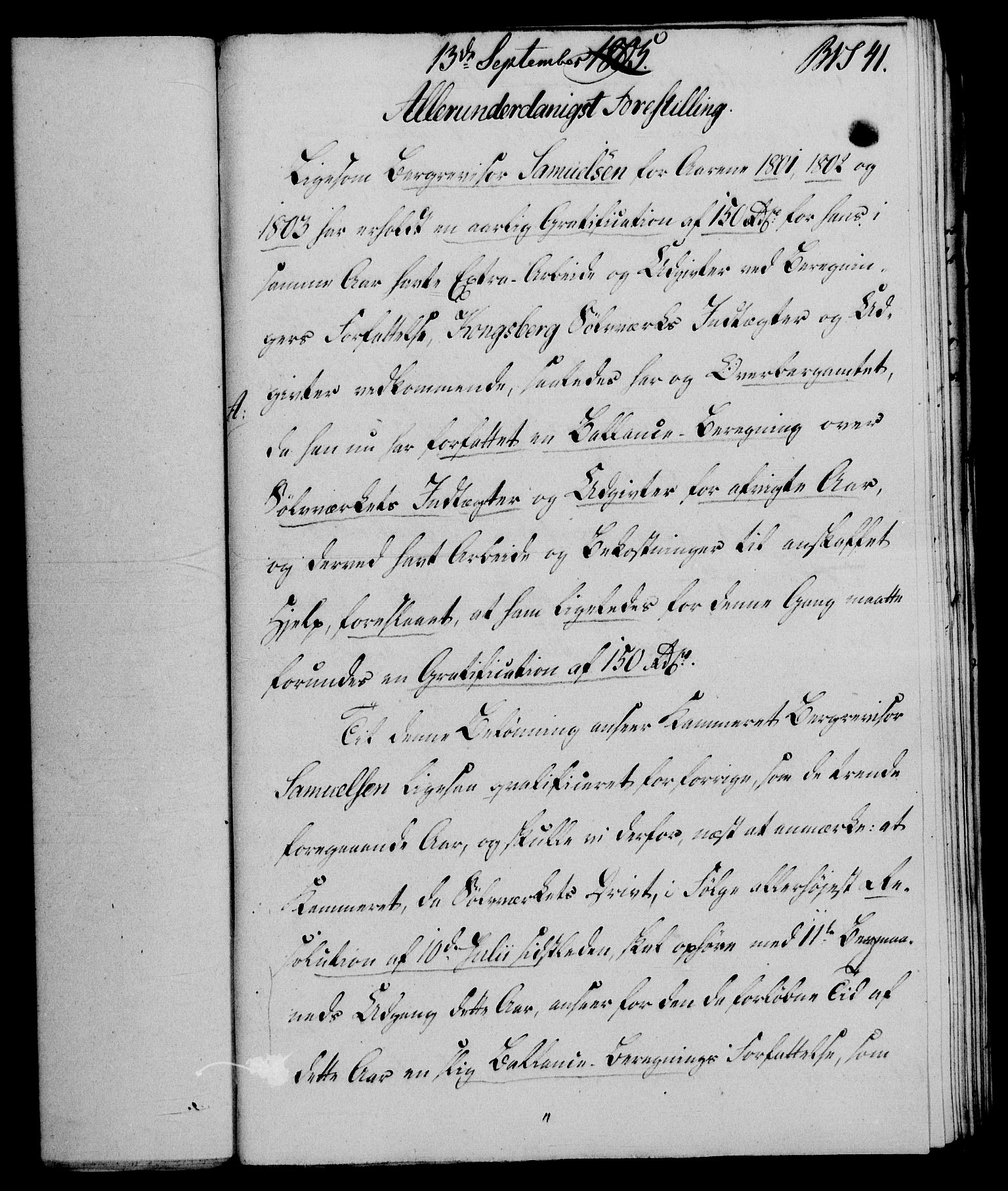 Rentekammeret, Renteskriverkontorene, AV/RA-EA-3115/M/Mf/Mfb/L0007: Relasjons- og resolusjonsprotokoll med register (merket RK 54.13), 1805-1806