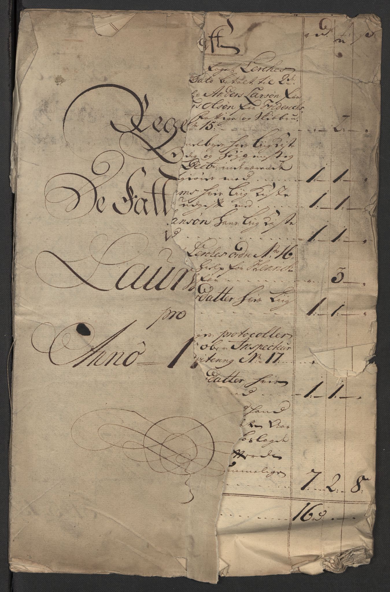 Kristiania tukthus, AV/SAO-A-10644/A/Ad/Adb/L0011: Innkomne skriv, rapporter og regnskap, 1742-1783, s. 15