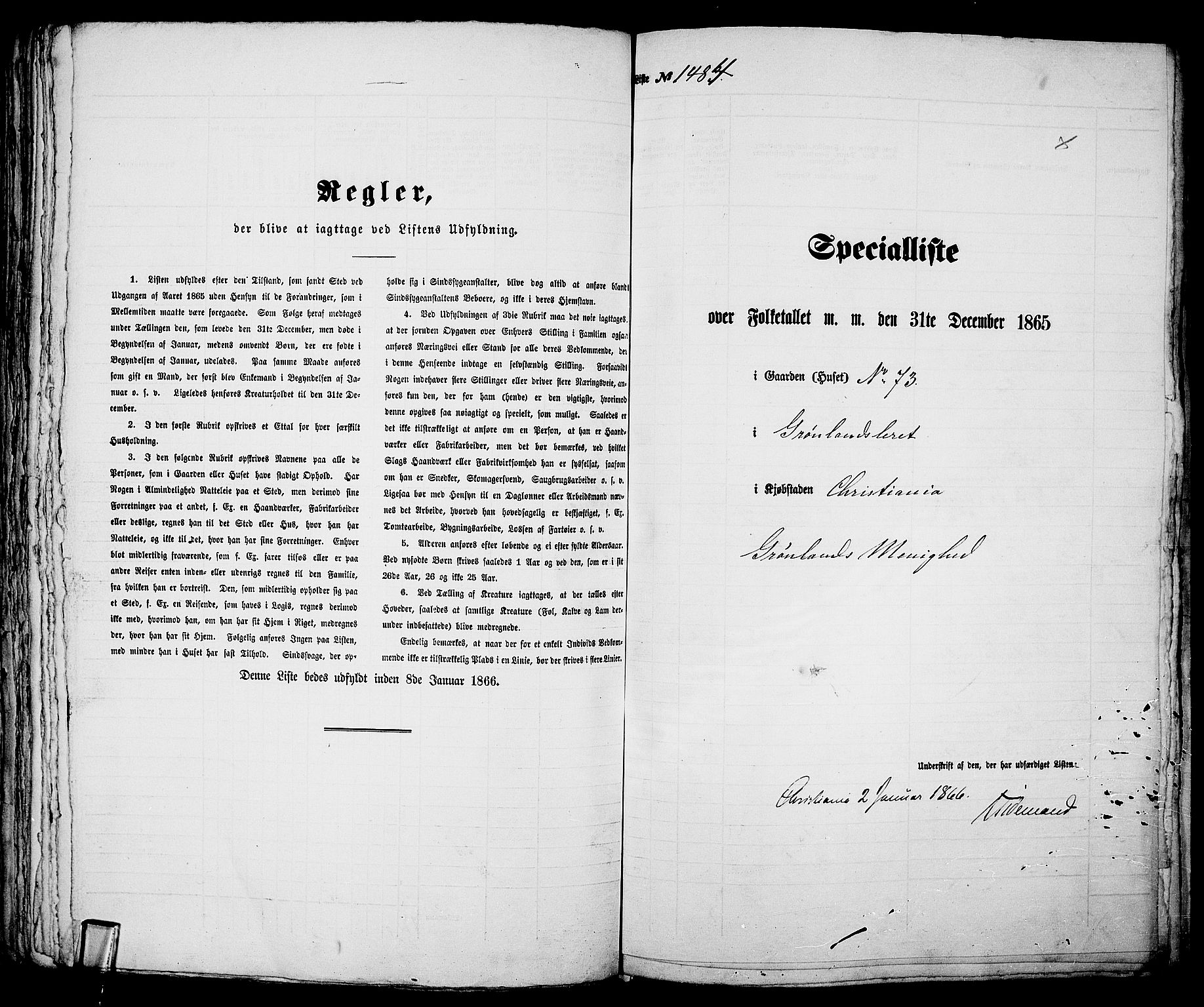 RA, Folketelling 1865 for 0301 Kristiania kjøpstad, 1865, s. 3369