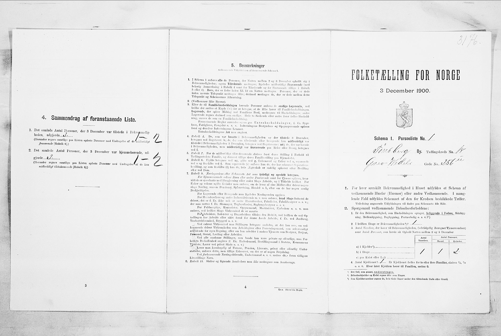 RA, Folketelling 1900 for 0705 Tønsberg kjøpstad, 1900, s. 2954
