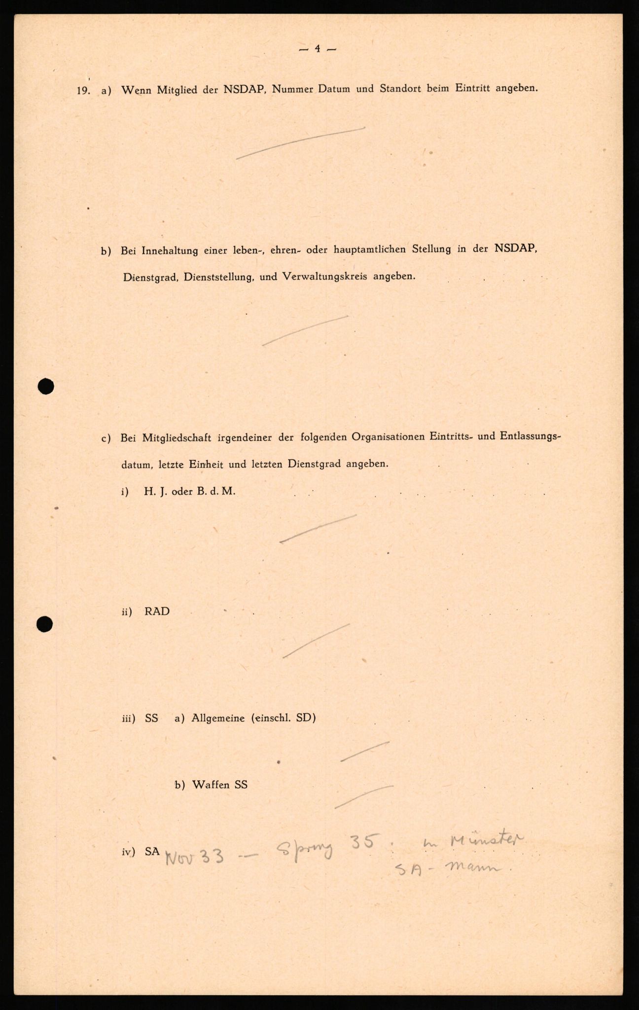 Forsvaret, Forsvarets overkommando II, AV/RA-RAFA-3915/D/Db/L0026: CI Questionaires. Tyske okkupasjonsstyrker i Norge. Tyskere., 1945-1946, s. 42