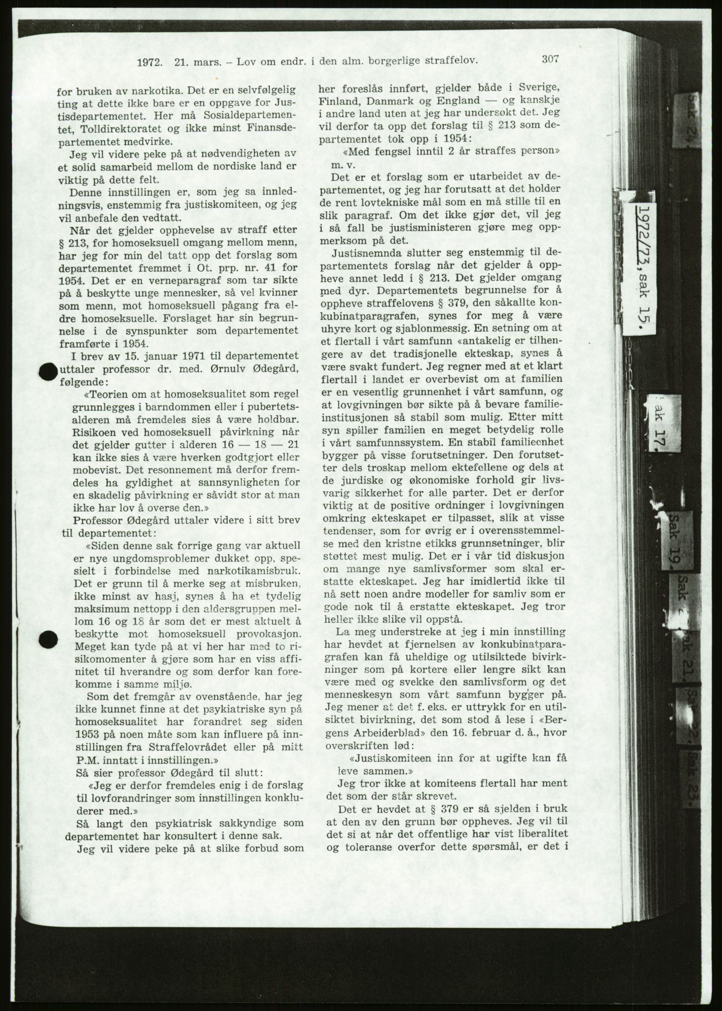 Det Norske Forbundet av 1948/Landsforeningen for Lesbisk og Homofil Frigjøring, AV/RA-PA-1216/D/Da/L0001: Partnerskapsloven, 1990-1993, s. 449