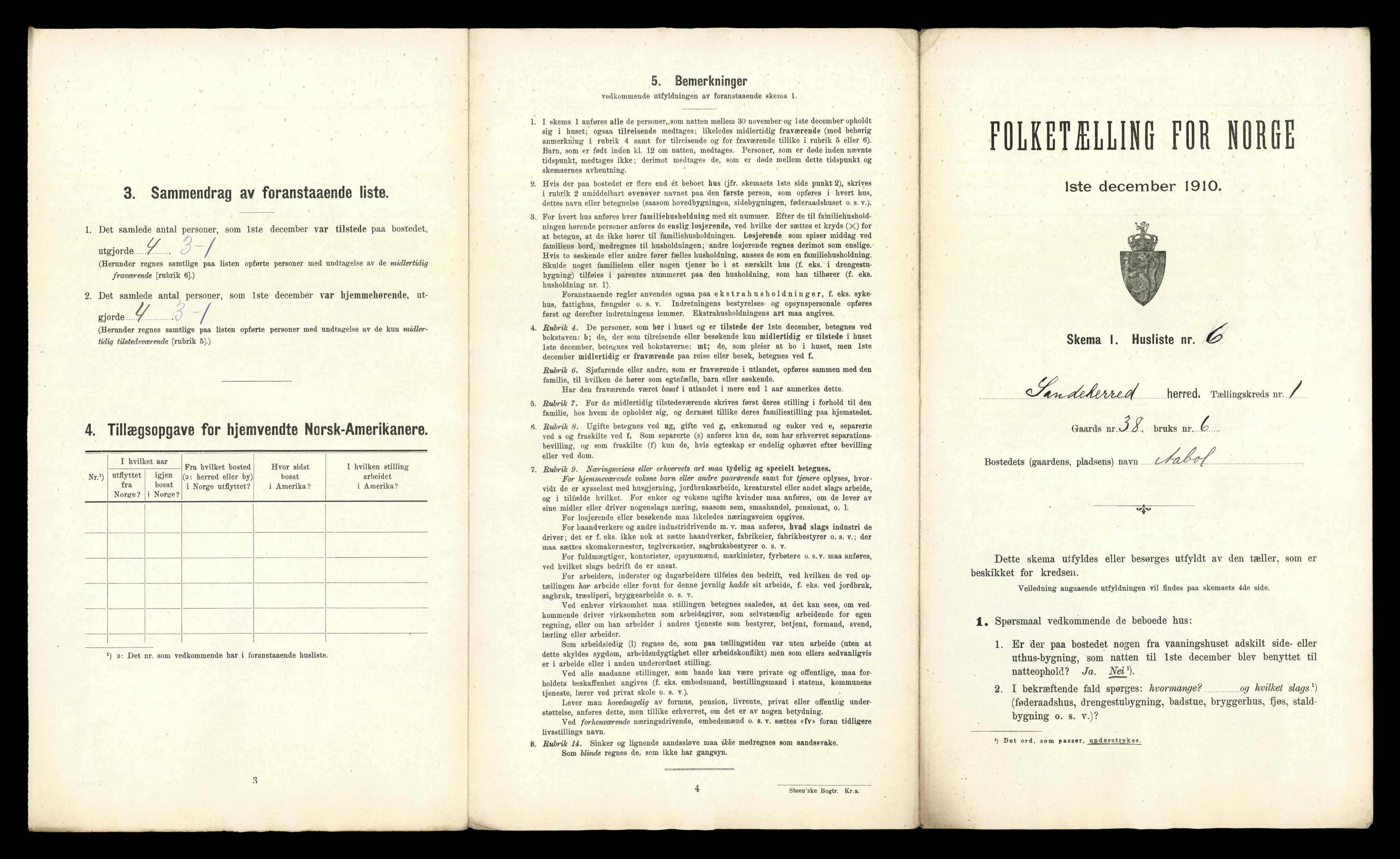 RA, Folketelling 1910 for 0724 Sandeherred herred, 1910, s. 75