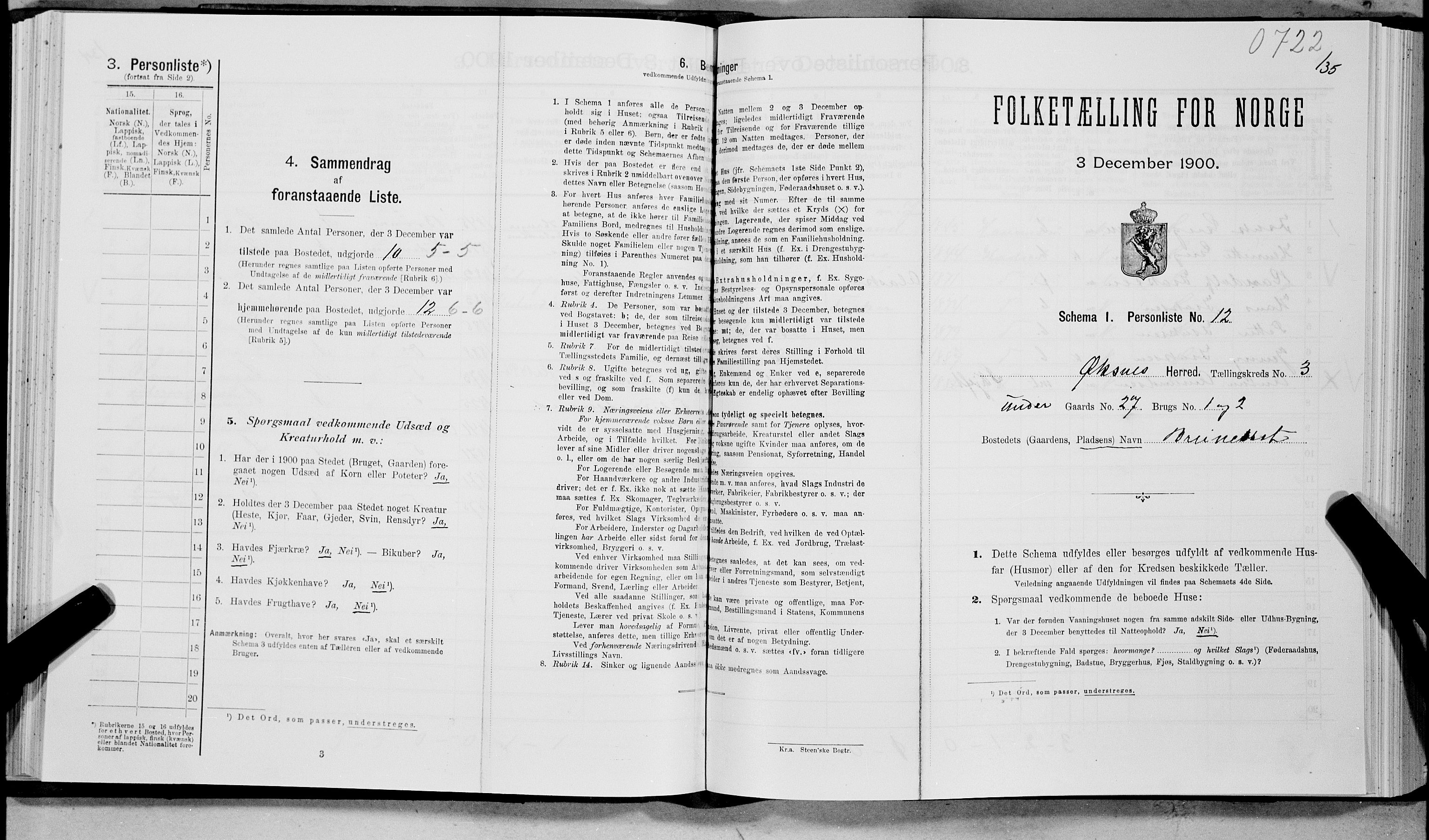 SAT, Folketelling 1900 for 1868 Øksnes herred, 1900, s. 157