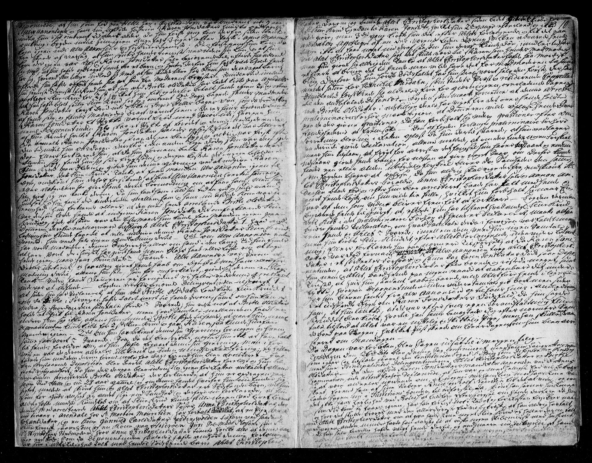 Nedenes sorenskriveri før 1824, SAK/1221-0007/F/Fa/L0033: Tingbok med register nr 28, 1769-1774, s. 9b-10a