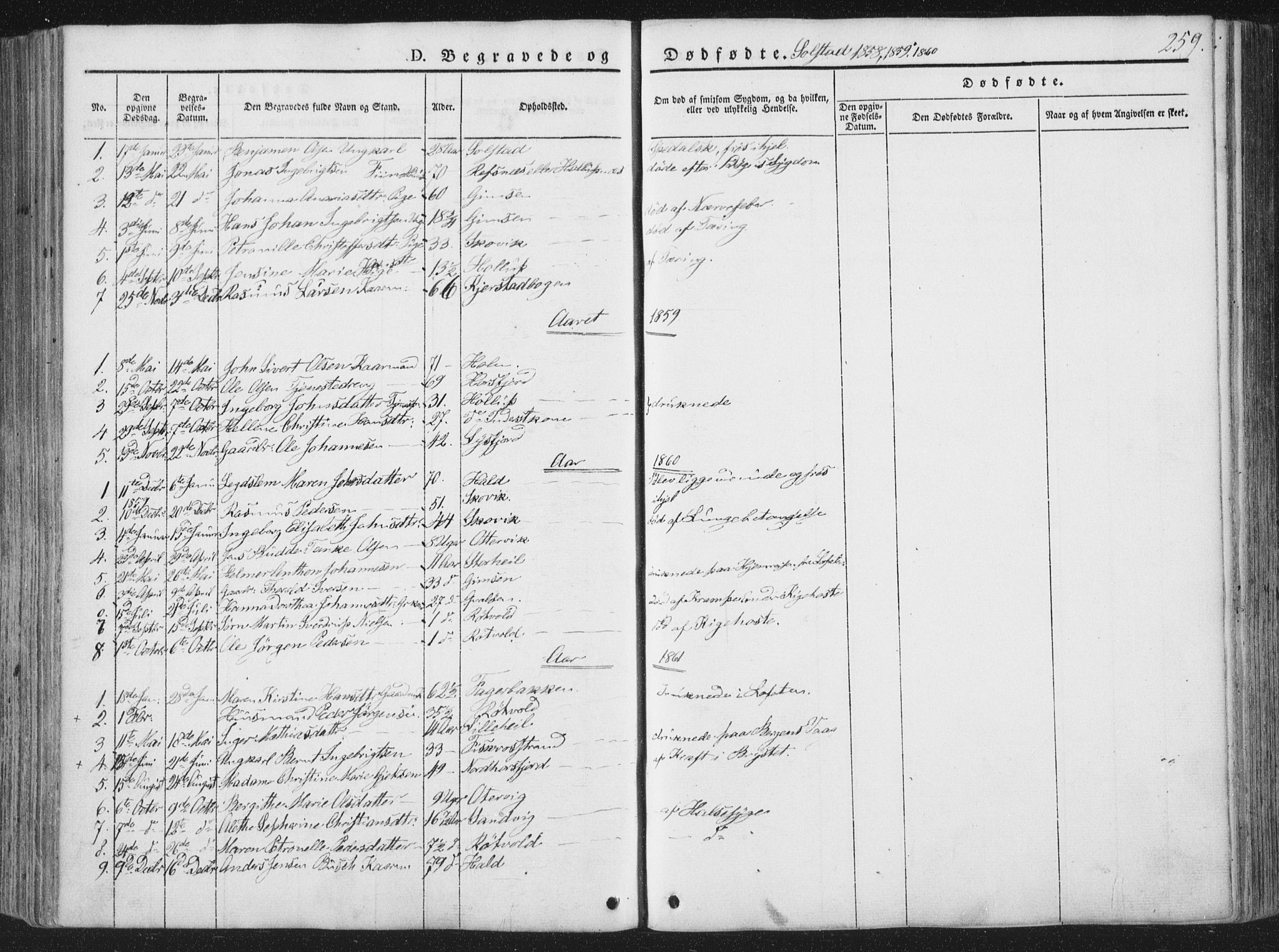 Ministerialprotokoller, klokkerbøker og fødselsregistre - Nordland, SAT/A-1459/810/L0145: Ministerialbok nr. 810A07 /2, 1841-1862, s. 259