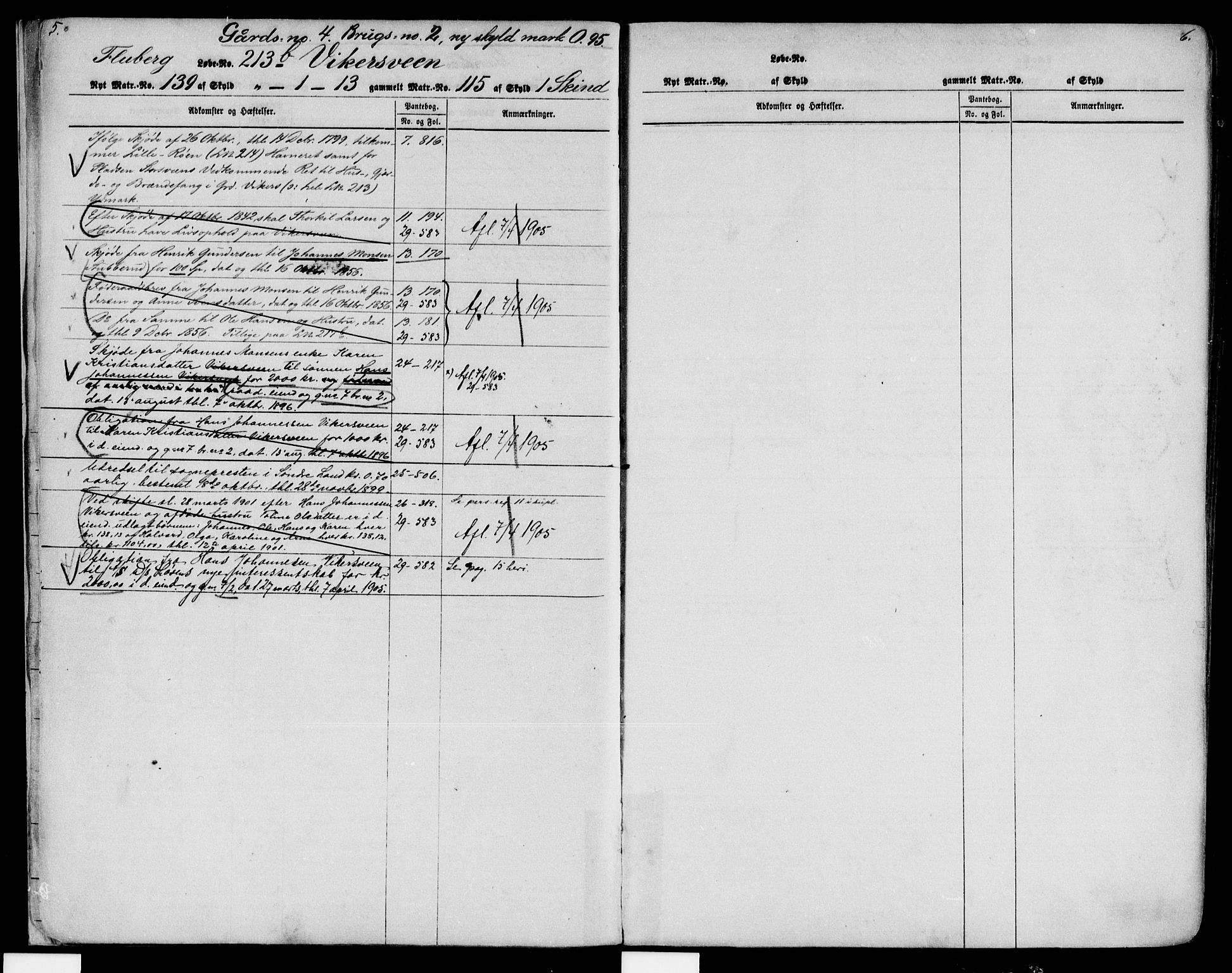 Hadeland og Land tingrett, AV/SAH-TING-010/H/Ha/Hab/L0005: Panteregister nr. b-5, 1869-1906, s. 5-6