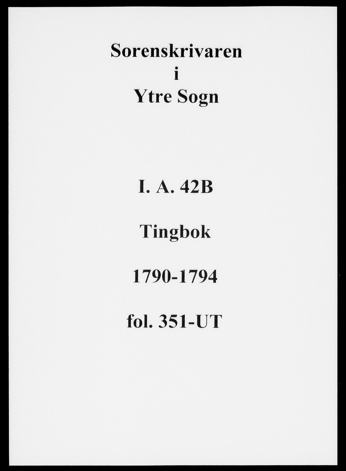 Ytre Sogn tingrett, AV/SAB-A-2601/1/F/Fa/L0042b: Tingbok (justisprotokoll), 1790-1794