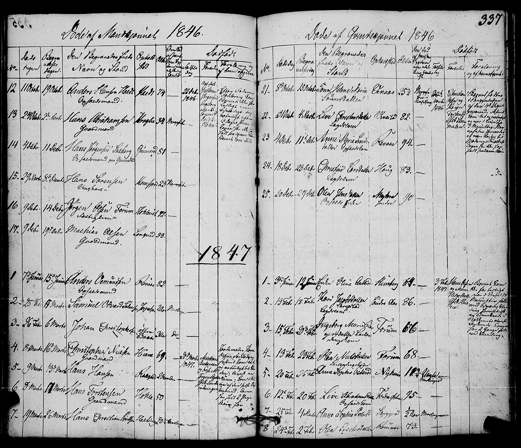 Ramnes kirkebøker, SAKO/A-314/F/Fa/L0005: Ministerialbok nr. I 5, 1841-1861, s. 336-337