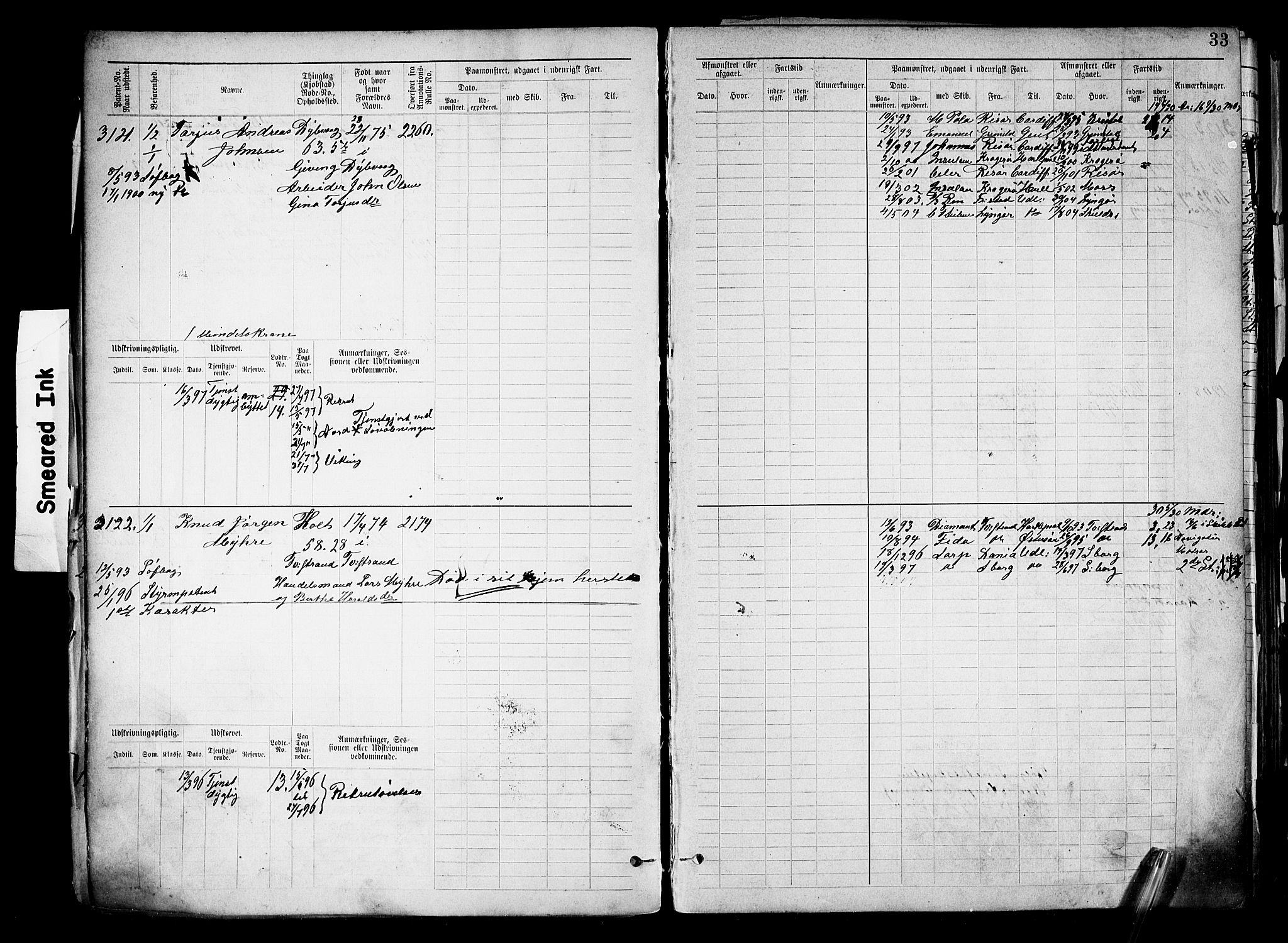 Tvedestrand mønstringskrets, AV/SAK-2031-0011/F/Fb/L0019: Hovedrulle nr 3057-3818, U-35, 1892-1906, s. 37