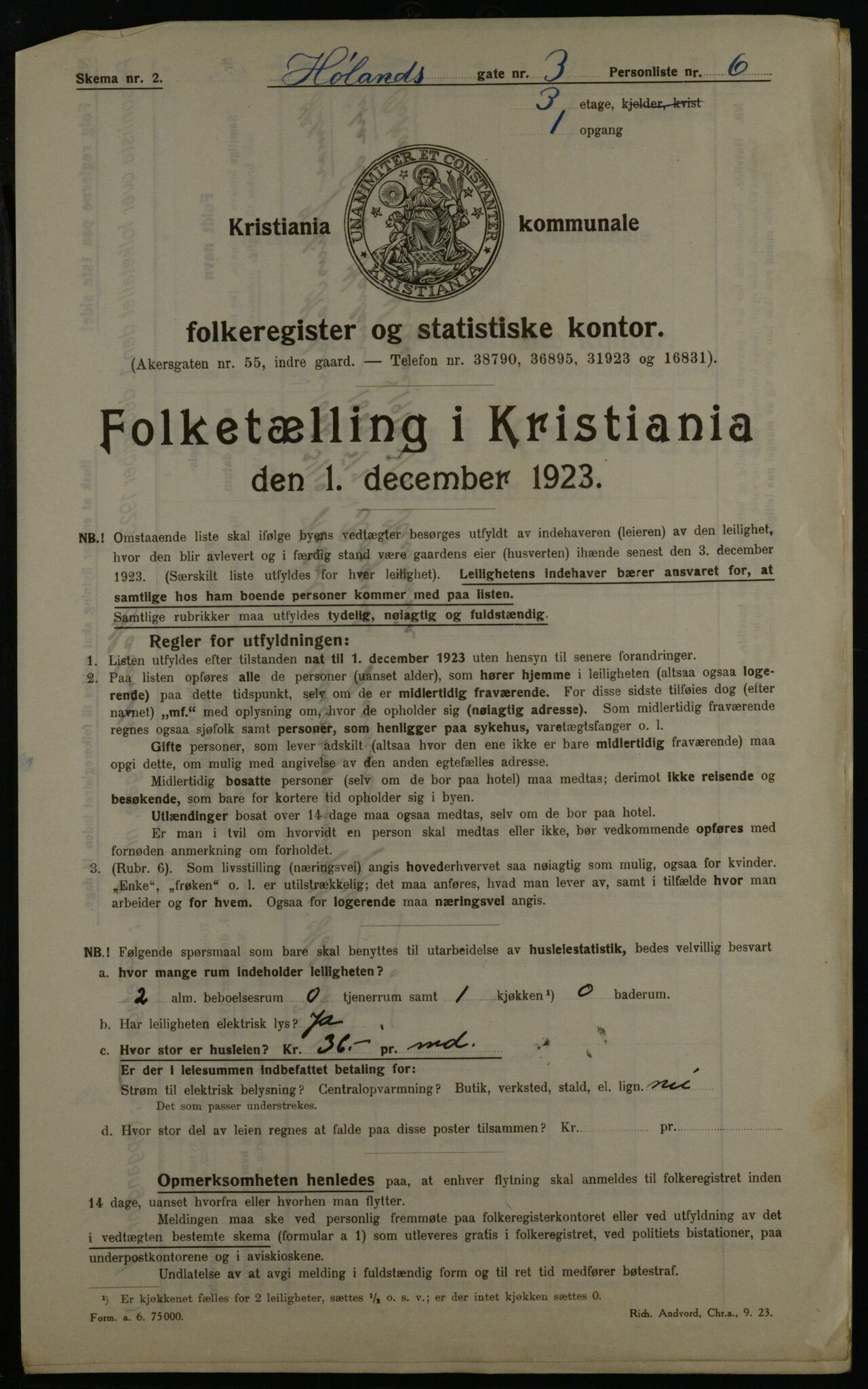 OBA, Kommunal folketelling 1.12.1923 for Kristiania, 1923, s. 47150