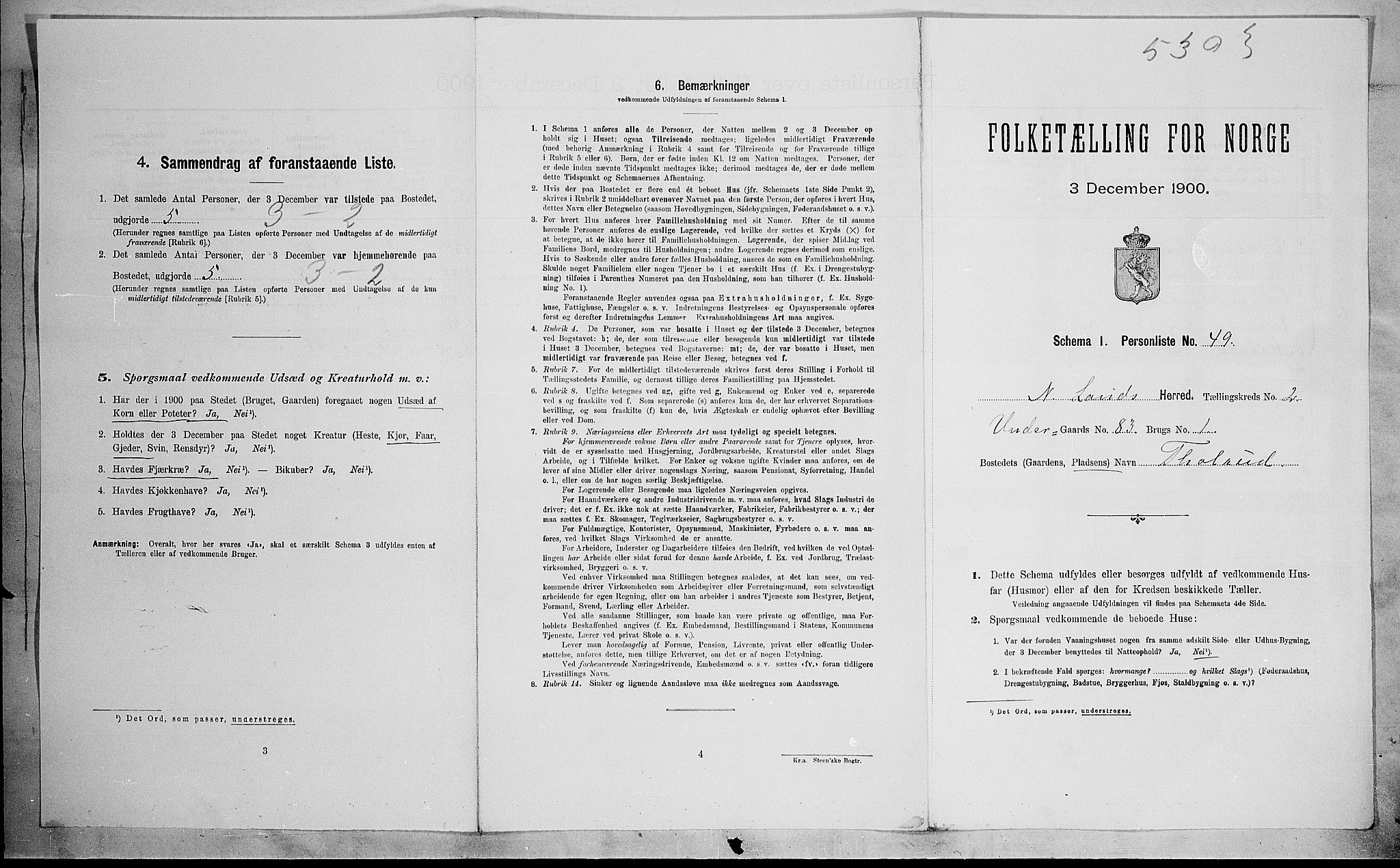 SAH, Folketelling 1900 for 0538 Nordre Land herred, 1900, s. 397