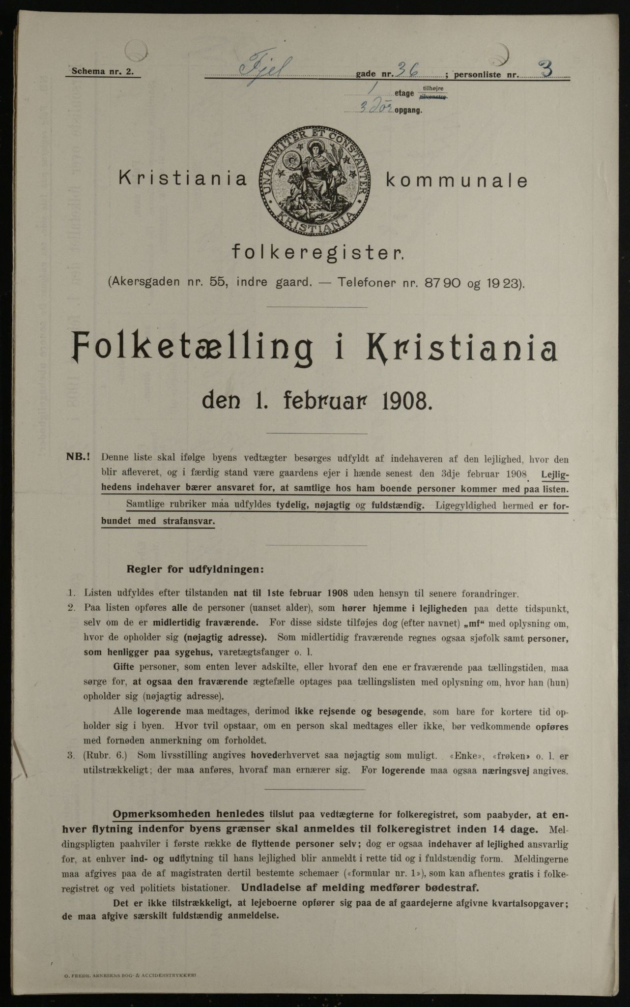 OBA, Kommunal folketelling 1.2.1908 for Kristiania kjøpstad, 1908, s. 22218