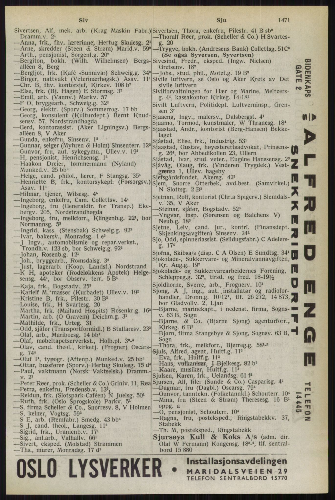 Kristiania/Oslo adressebok, PUBL/-, 1944, s. 1471