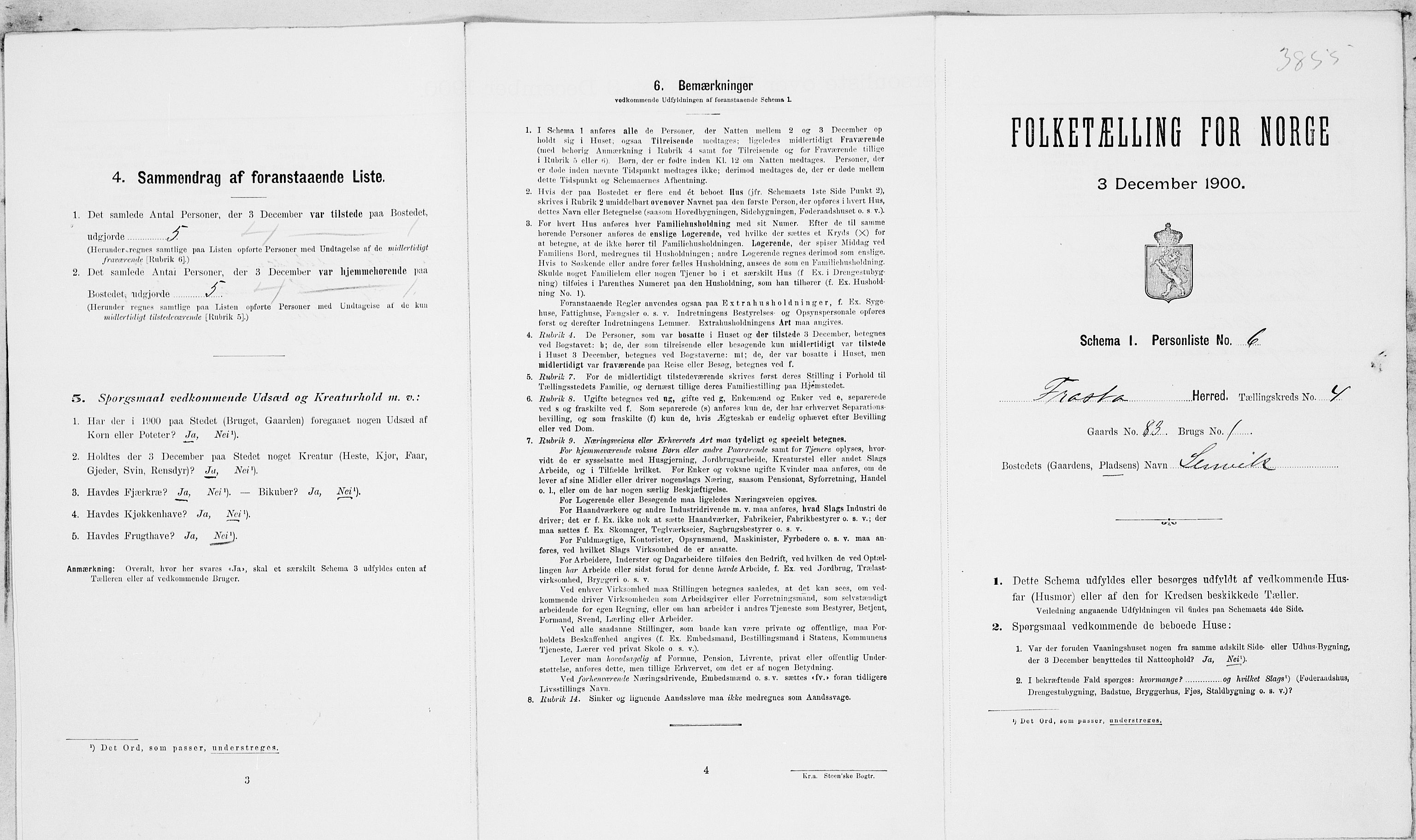 SAT, Folketelling 1900 for 1717 Frosta herred, 1900, s. 429