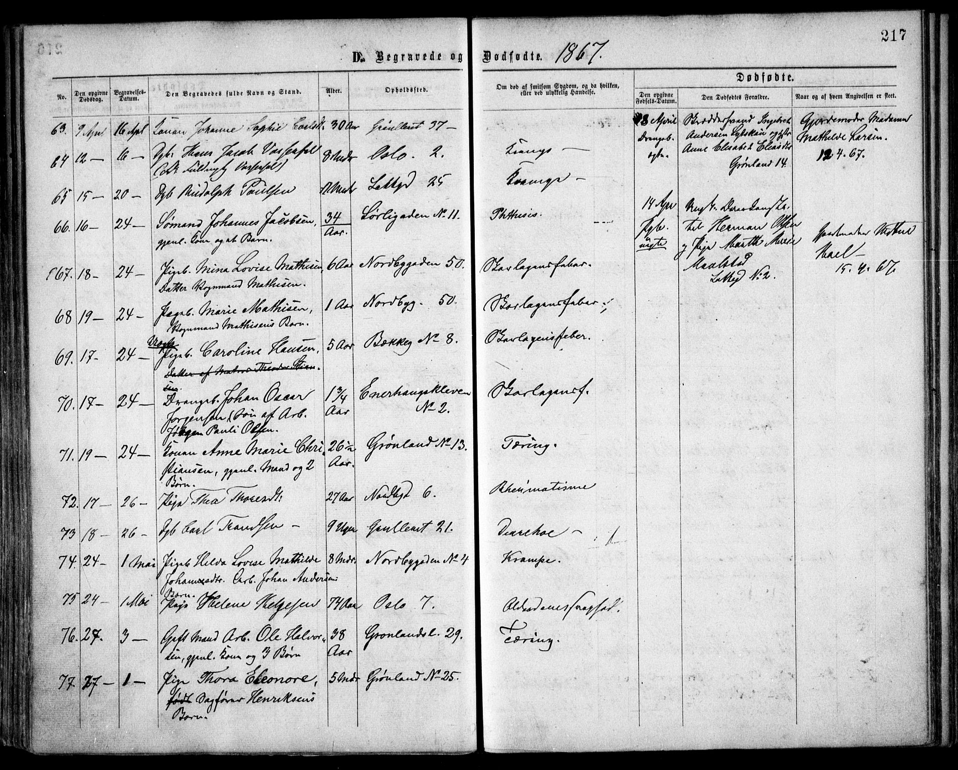 Grønland prestekontor Kirkebøker, AV/SAO-A-10848/F/Fa/L0003: Ministerialbok nr. 3, 1862-1868, s. 217