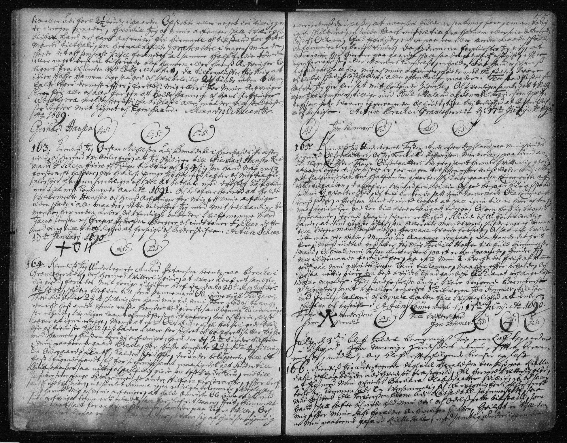 Øvre Telemark østfjelske sorenskriveri, SAKO/A-213/G/Ga/Gaa/L0001: Pantebok nr. I 1, 1689-1692, s. 55