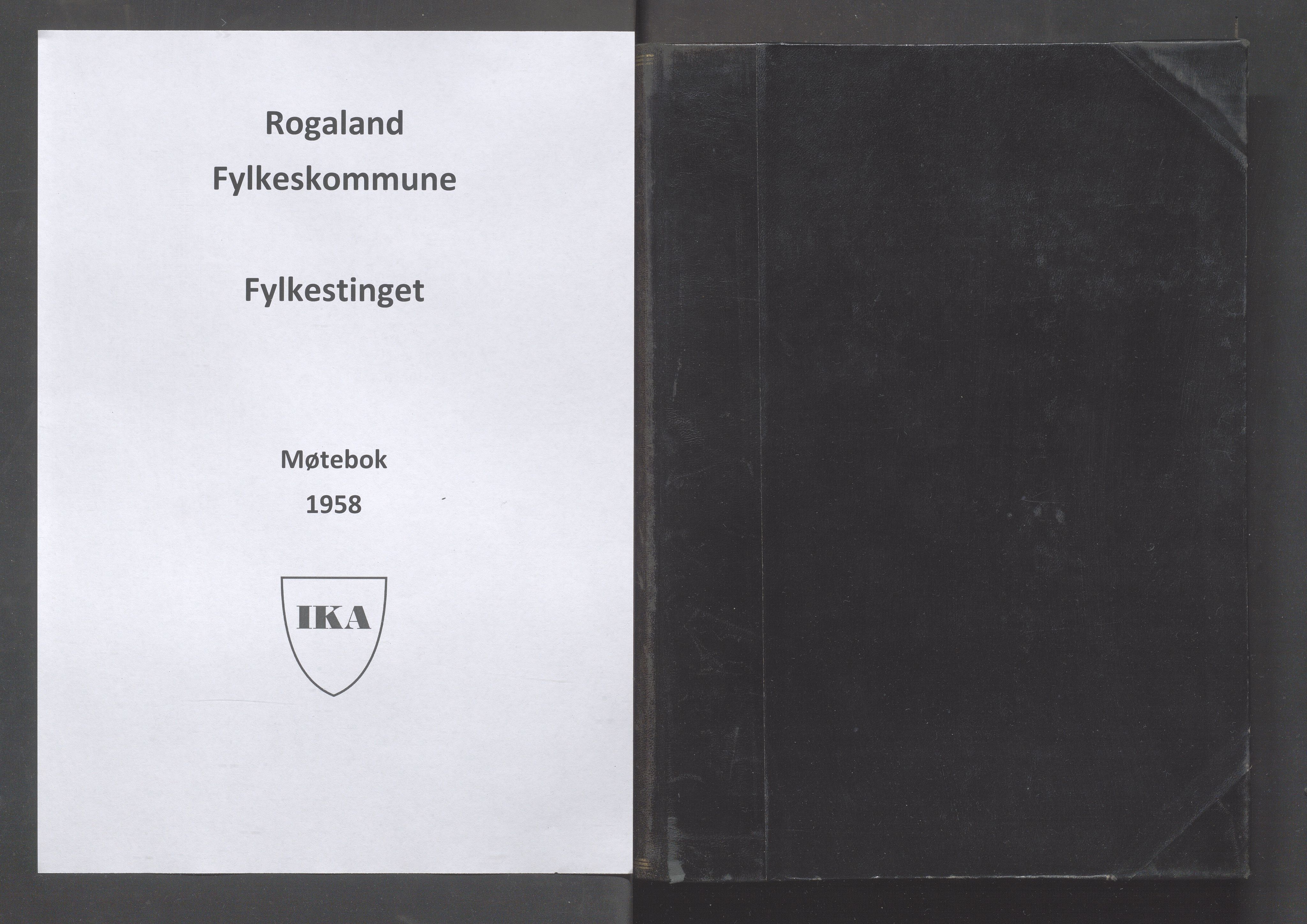 Rogaland fylkeskommune - Fylkesrådmannen , IKAR/A-900/A/Aa/Aaa/L0077: Møtebok , 1958