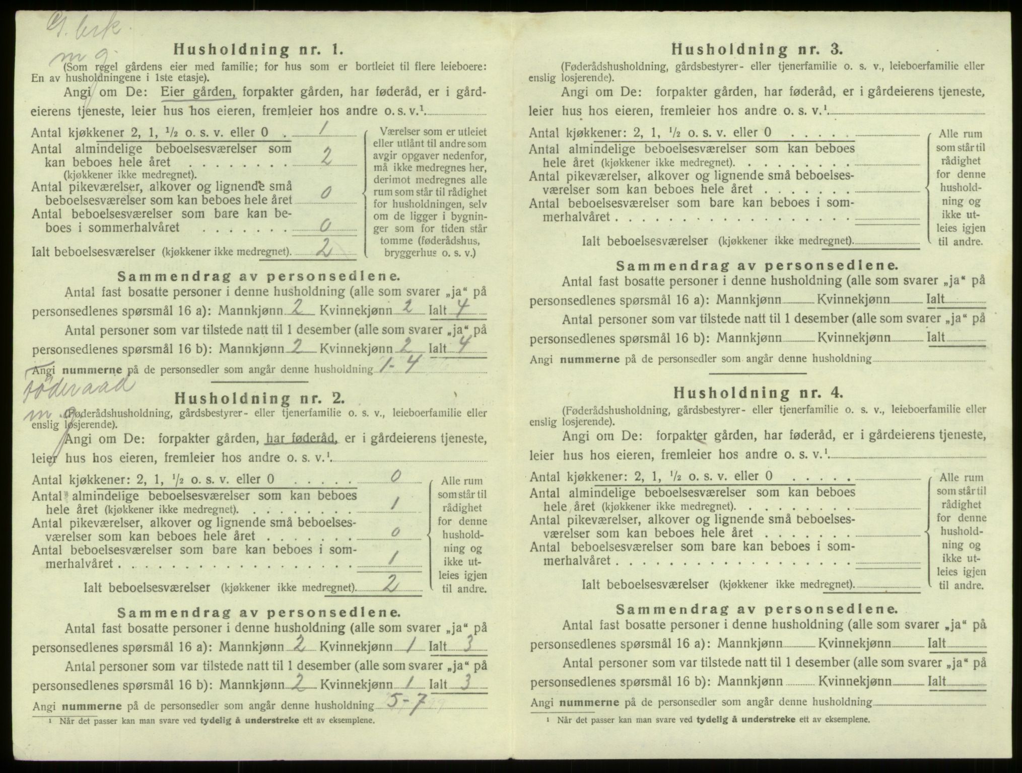 SAB, Folketelling 1920 for 1441 Selje herred, 1920, s. 284