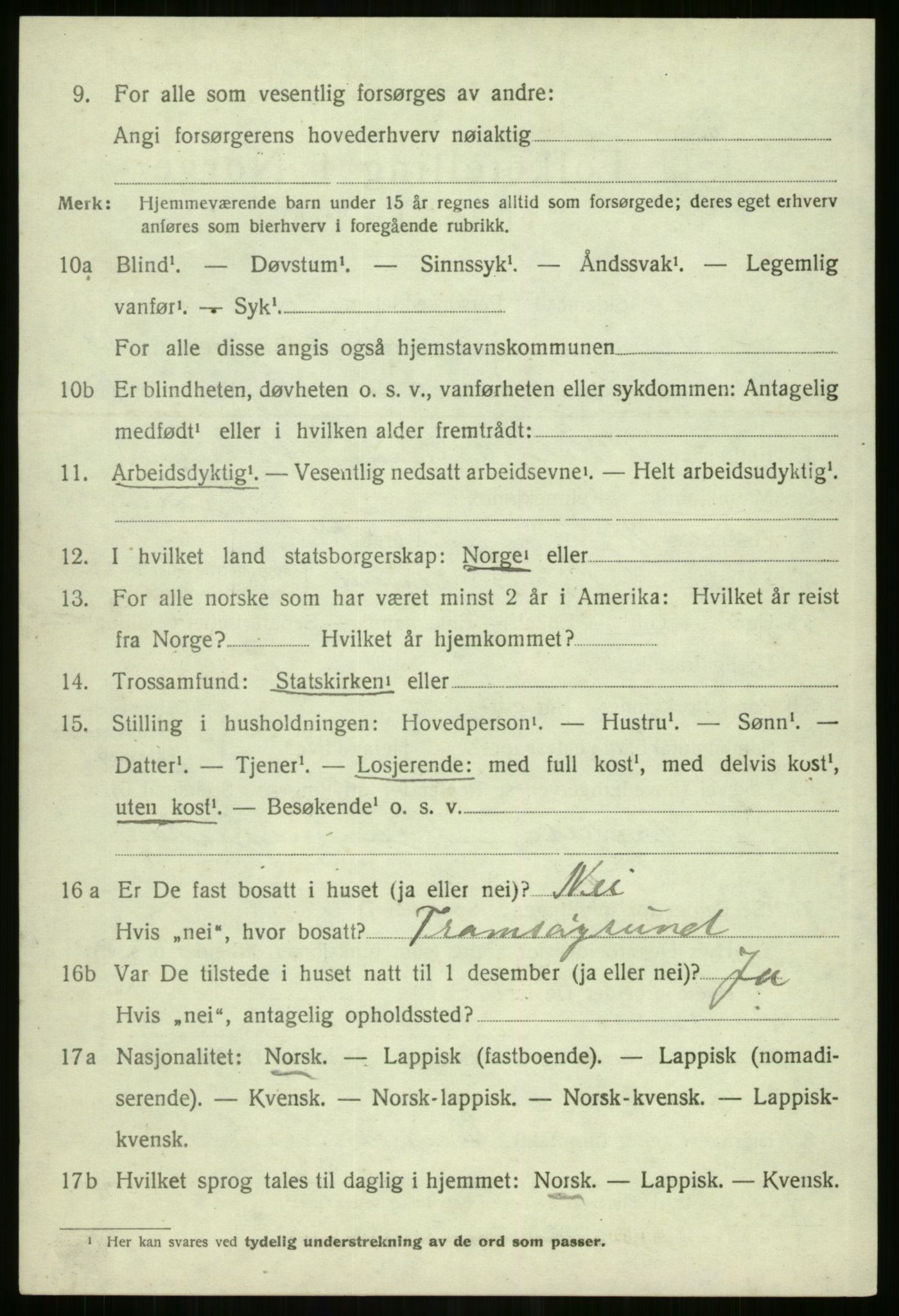 SATØ, Folketelling 1920 for 1934 Tromsøysund herred, 1920, s. 10187