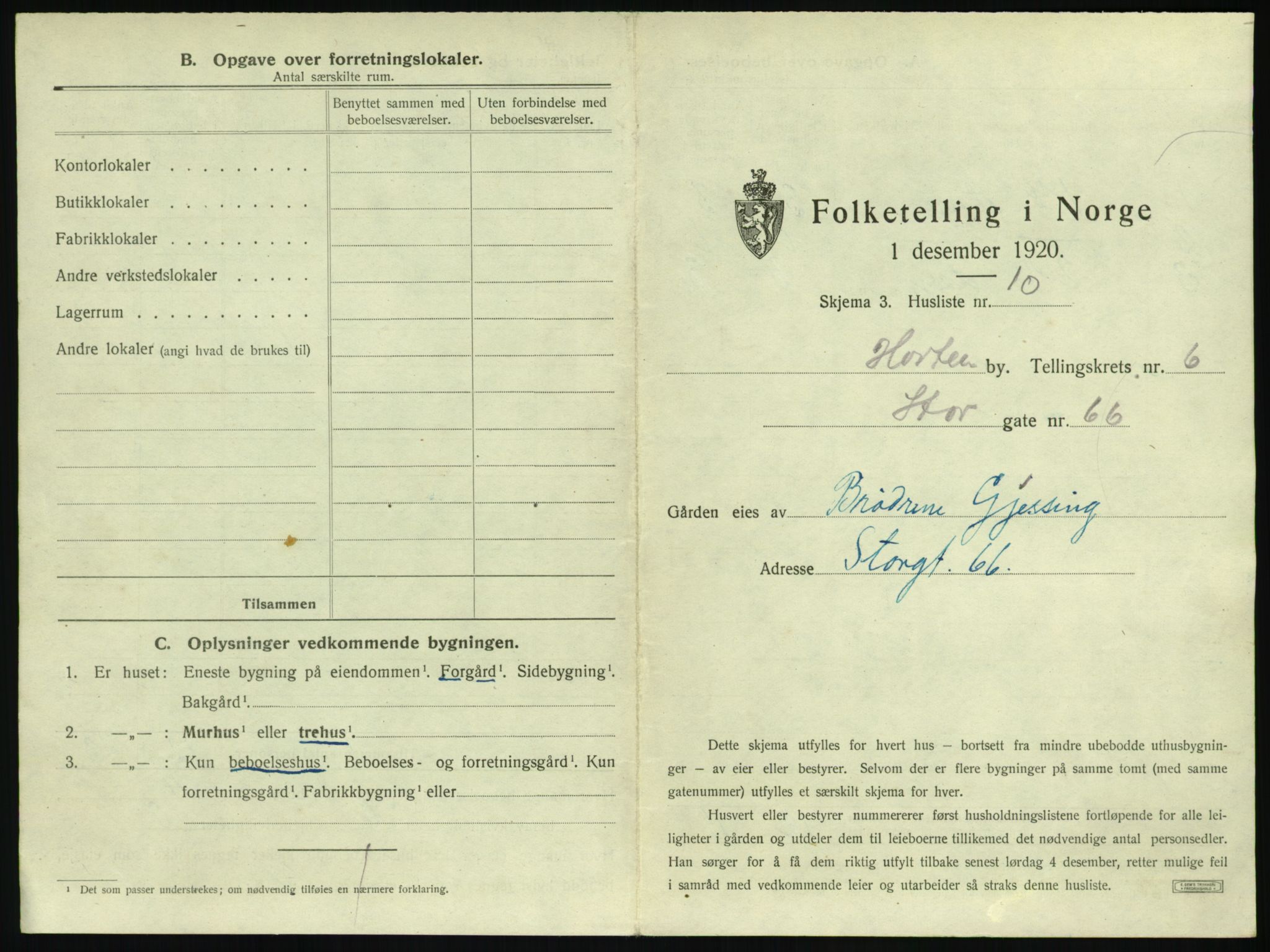 SAKO, Folketelling 1920 for 0703 Horten kjøpstad, 1920, s. 1941