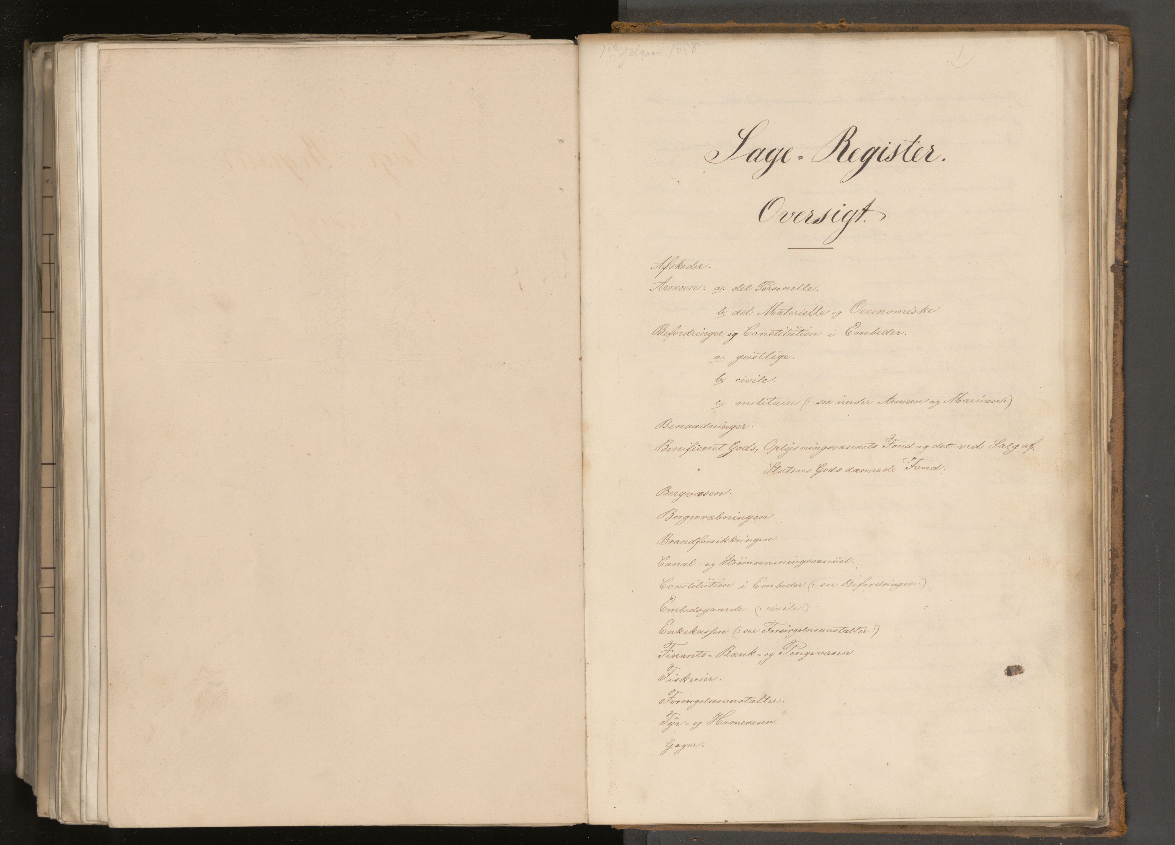 Statsrådssekretariatet, RA/S-1001/A/Ab/L0087: Kgl. res. nr. 1-801, 1. halvår, 1858