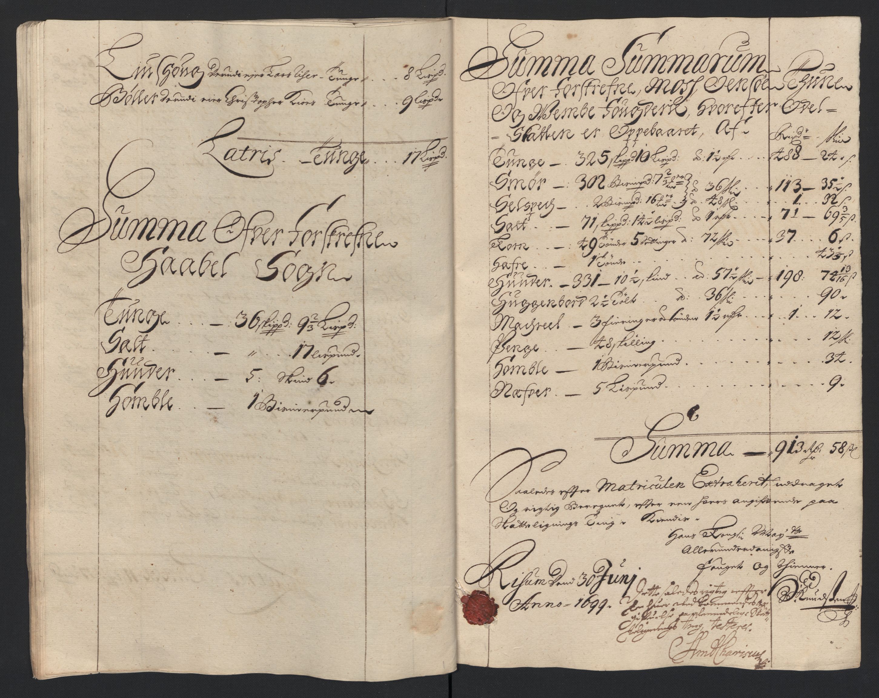Rentekammeret inntil 1814, Reviderte regnskaper, Fogderegnskap, AV/RA-EA-4092/R04/L0128: Fogderegnskap Moss, Onsøy, Tune, Veme og Åbygge, 1699, s. 55