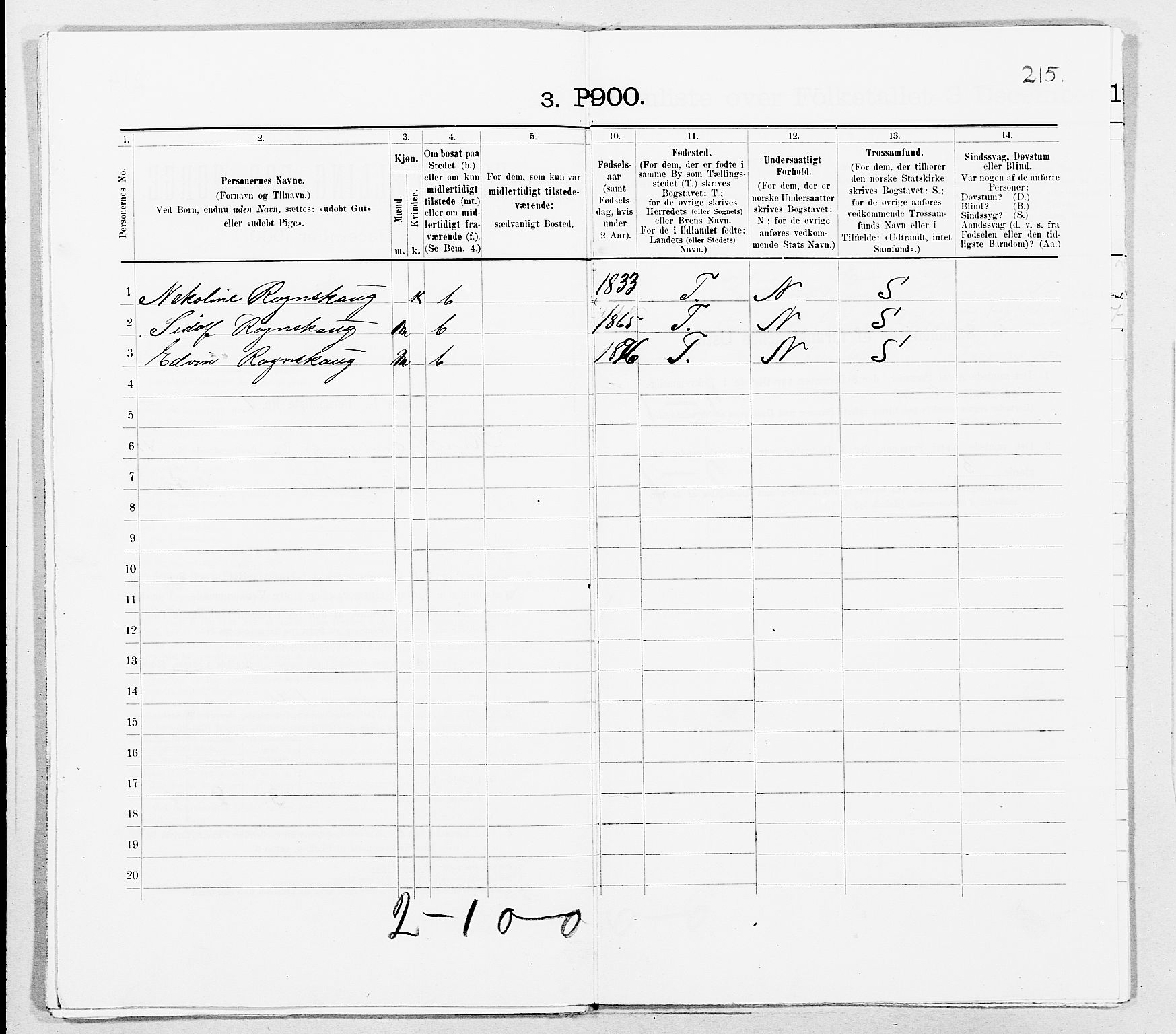SAT, Folketelling 1900 for 1503 Kristiansund kjøpstad, 1900, s. 886