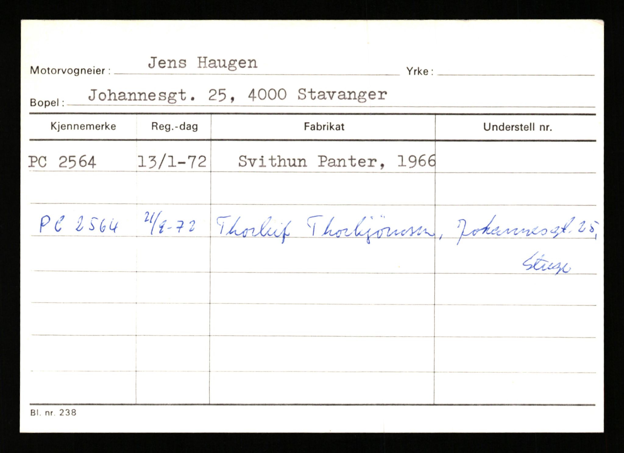 Stavanger trafikkstasjon, SAST/A-101942/0/G/L0001: Registreringsnummer: 0 - 5782, 1930-1971, s. 1733