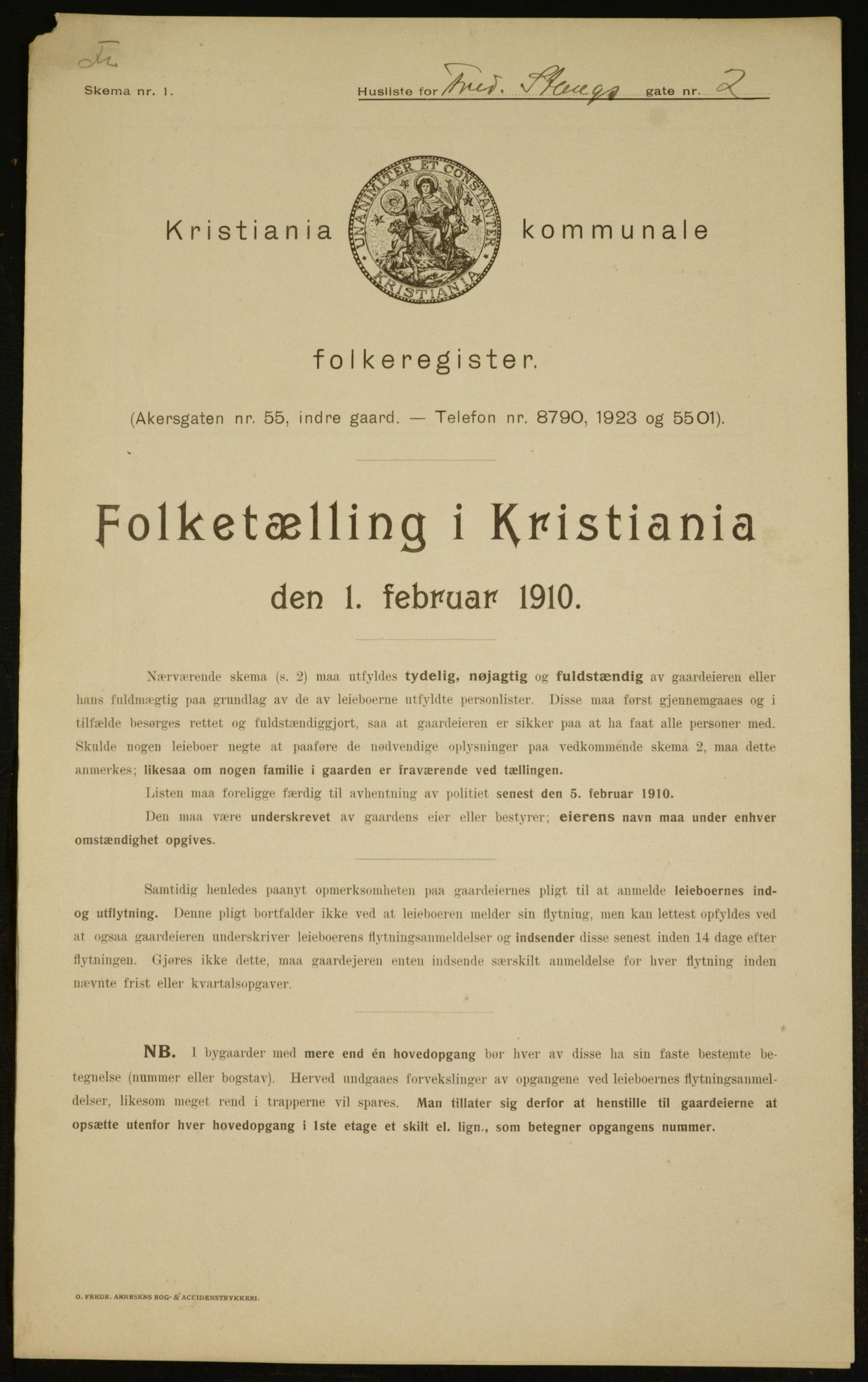 OBA, Kommunal folketelling 1.2.1910 for Kristiania, 1910, s. 25042