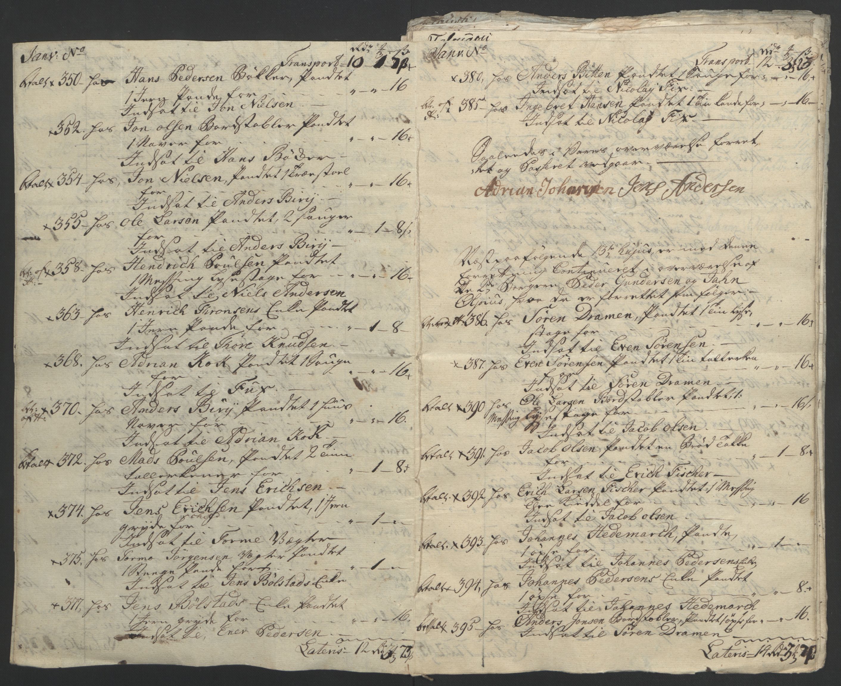 Rentekammeret inntil 1814, Reviderte regnskaper, Byregnskaper, RA/EA-4066/R/Rf/L0119/0001: [F2] Kontribusjonsregnskap / Ekstraskatt, 1762-1767, s. 319