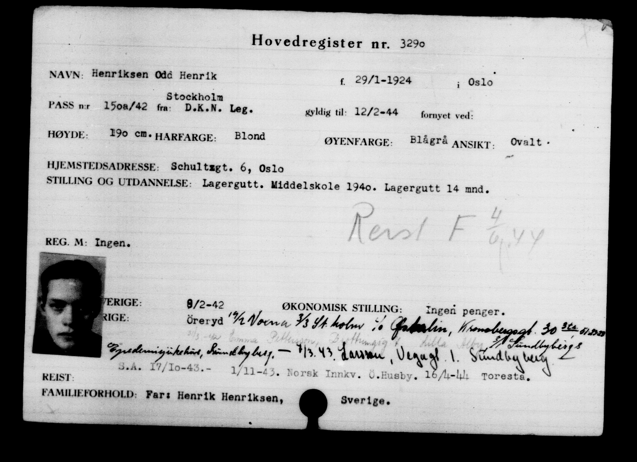 Utenriksstasjonene, Legasjonen i Stockholm, Flyktningkontoret, AV/RA-S-6753/V/Va/L0003: Kjesäterkartoteket, flyktninger med registreringsnr. 2001-3495, 1940-1945, s. 1770