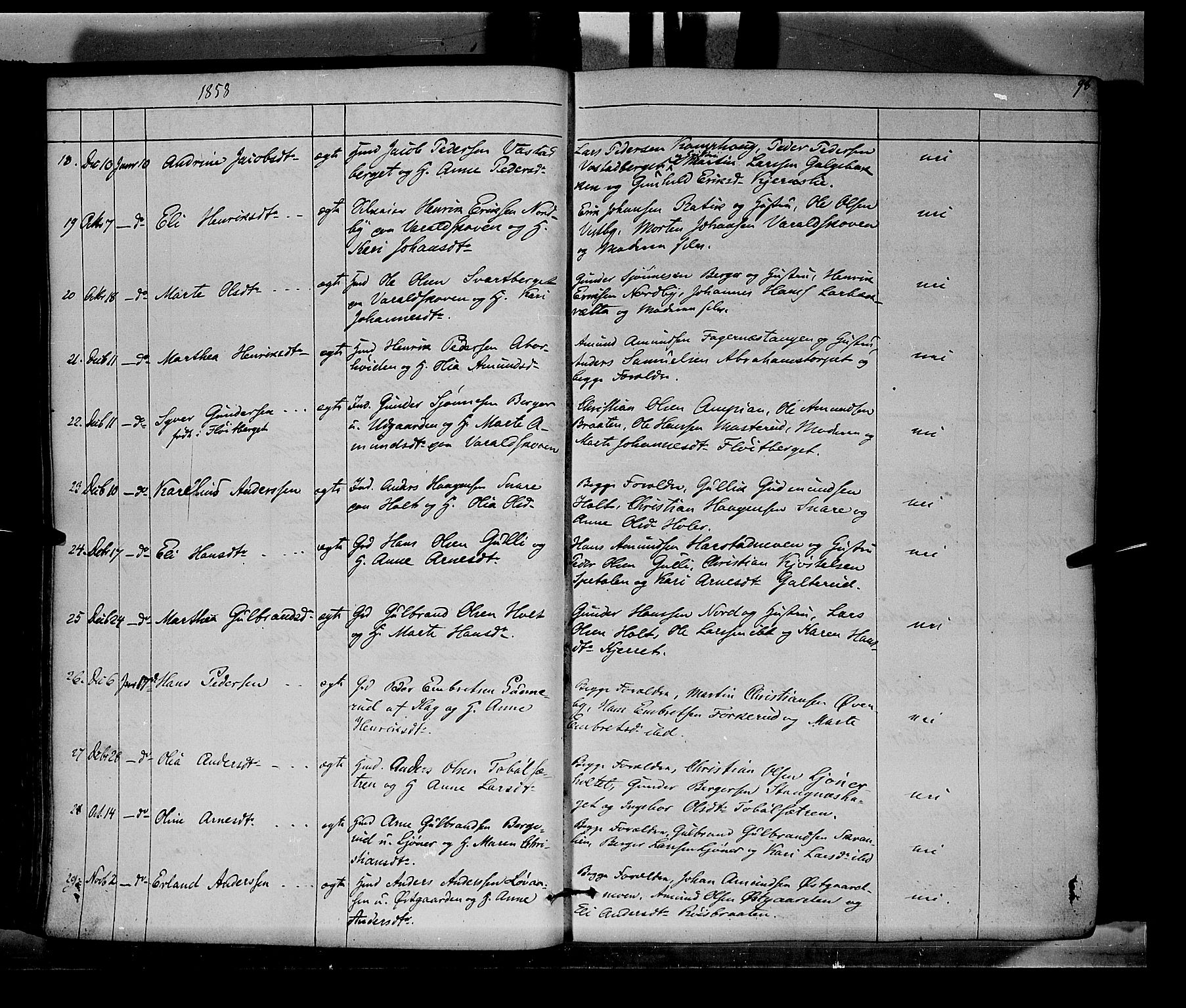 Vinger prestekontor, AV/SAH-PREST-024/H/Ha/Haa/L0010: Ministerialbok nr. 10, 1855-1861, s. 98