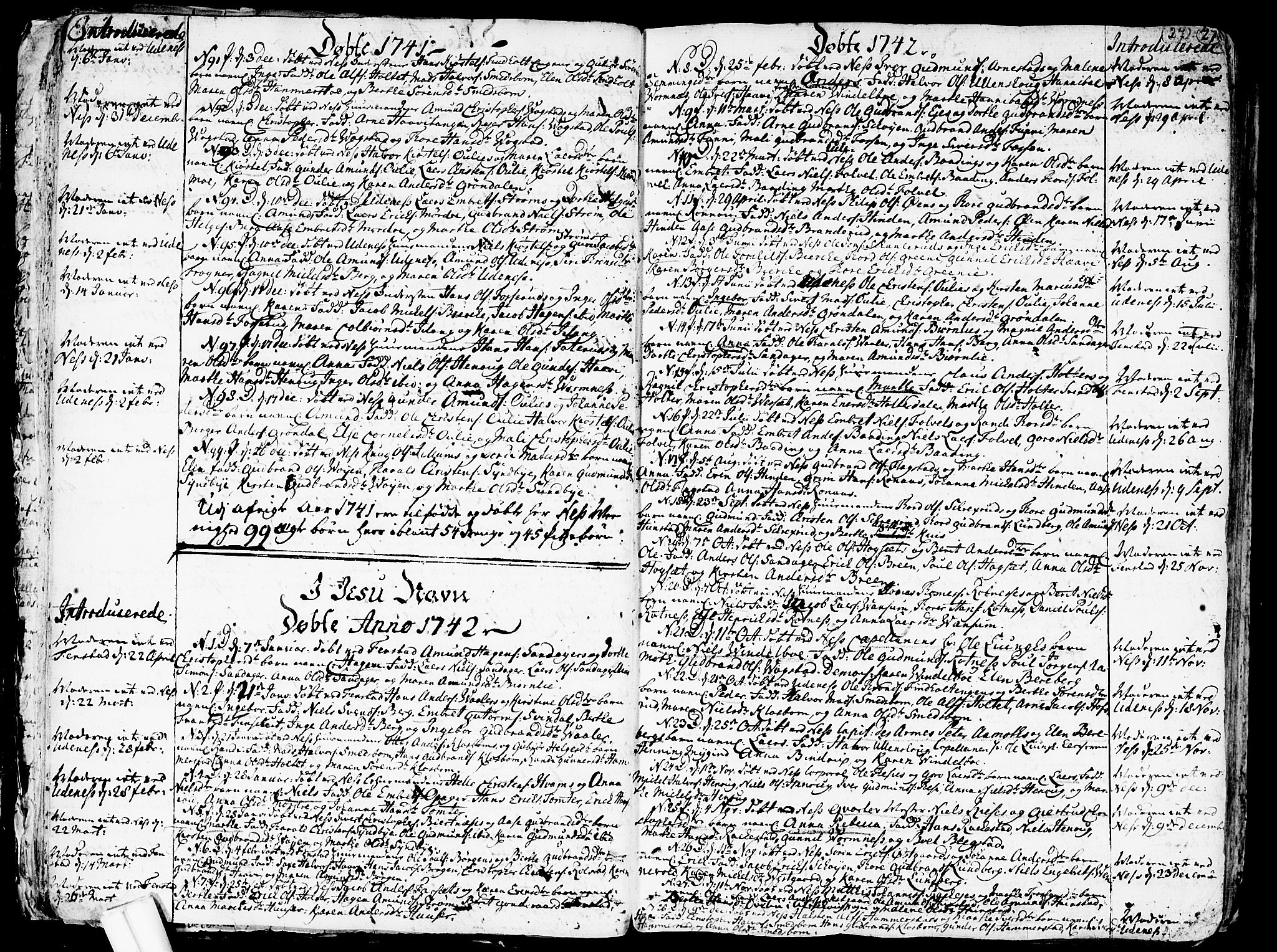 Nes prestekontor Kirkebøker, AV/SAO-A-10410/F/Fa/L0003: Ministerialbok nr. I 3, 1734-1781, s. 27