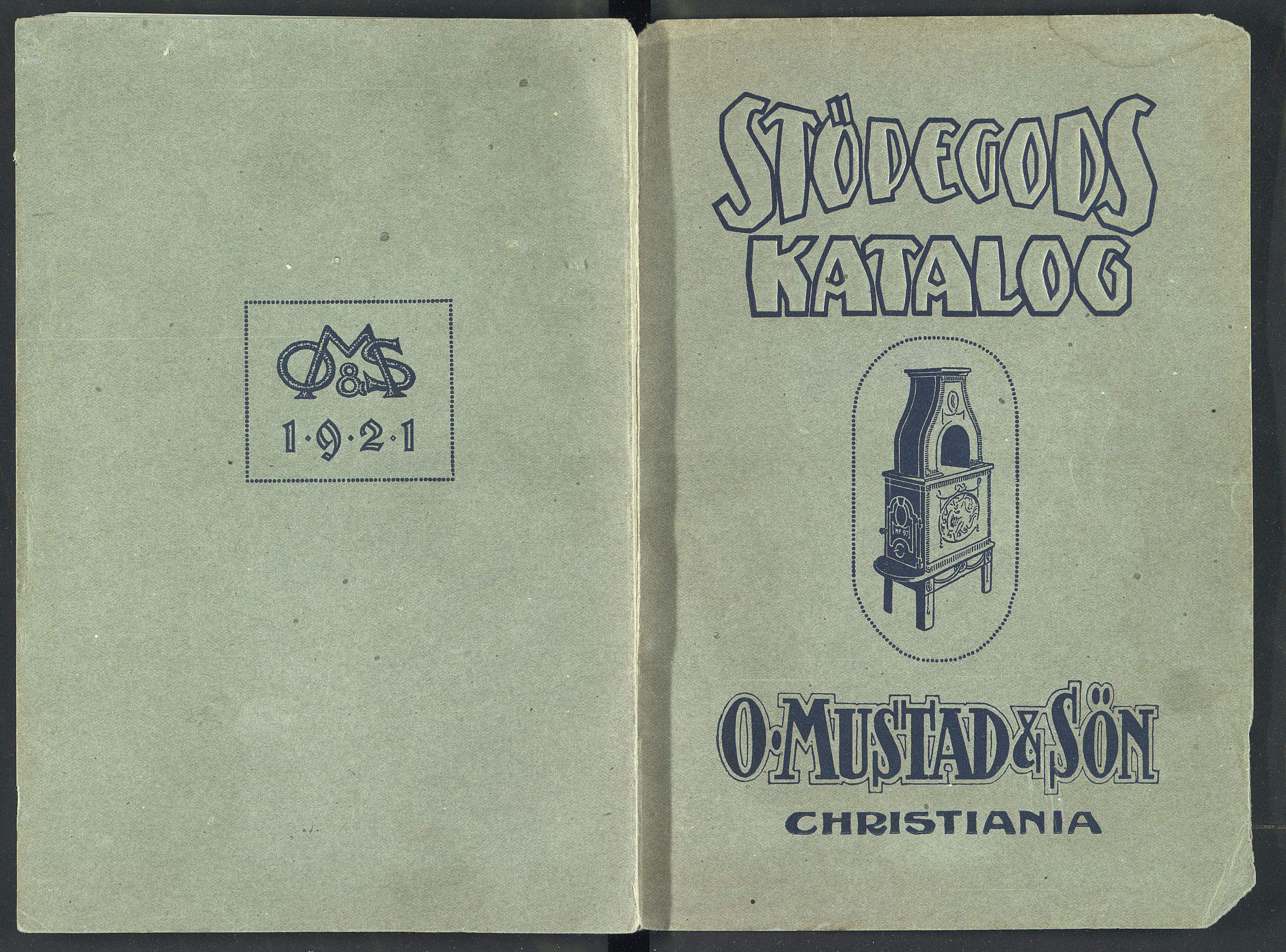 Næs Jernverksmuseets samling av historiske ovnskataloger, NESJ/NJM-006/01/L0019: O. Mustad & Søn Jernstøperi Christiania, 1921