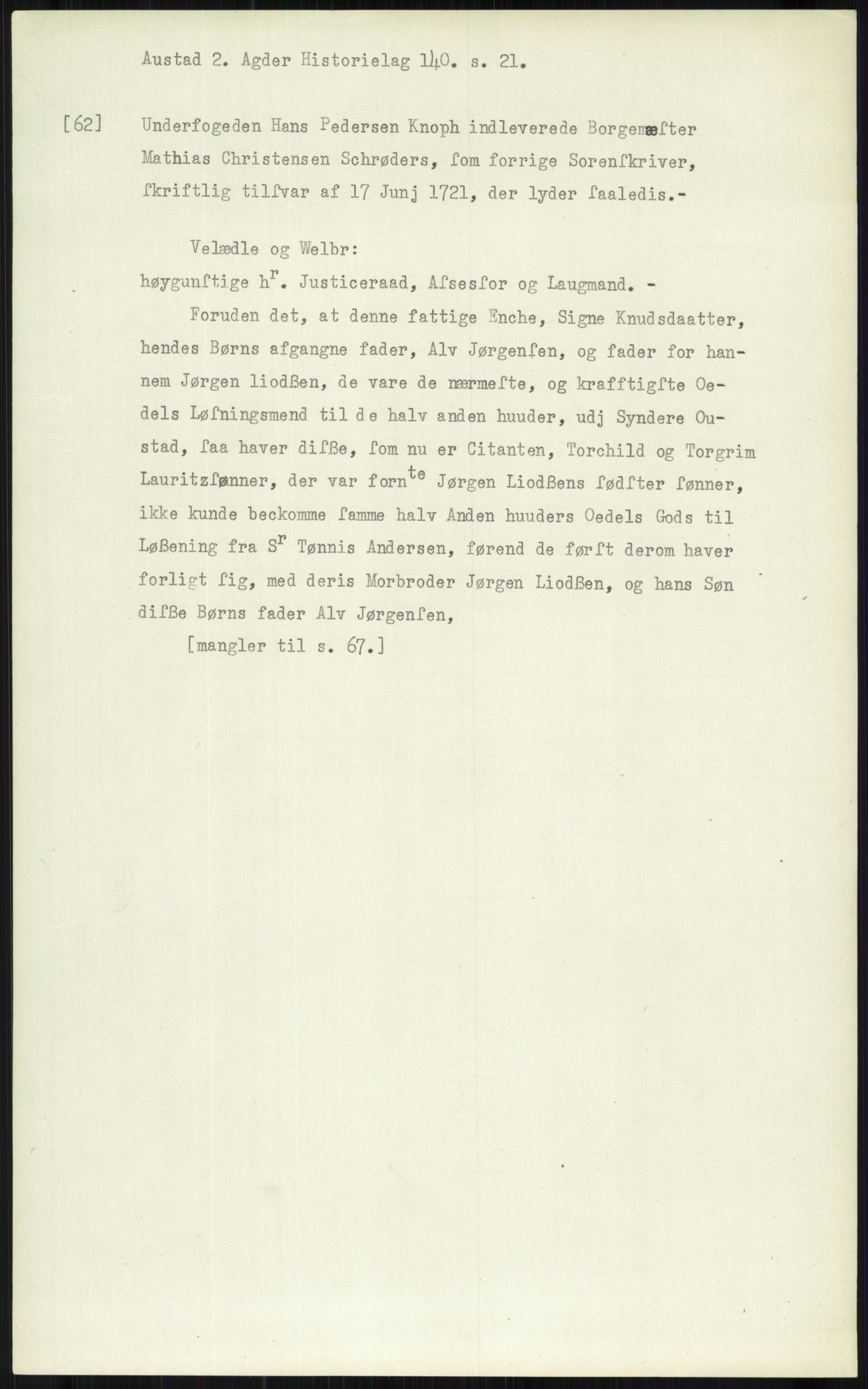 Samlinger til kildeutgivelse, Diplomavskriftsamlingen, AV/RA-EA-4053/H/Ha, s. 394