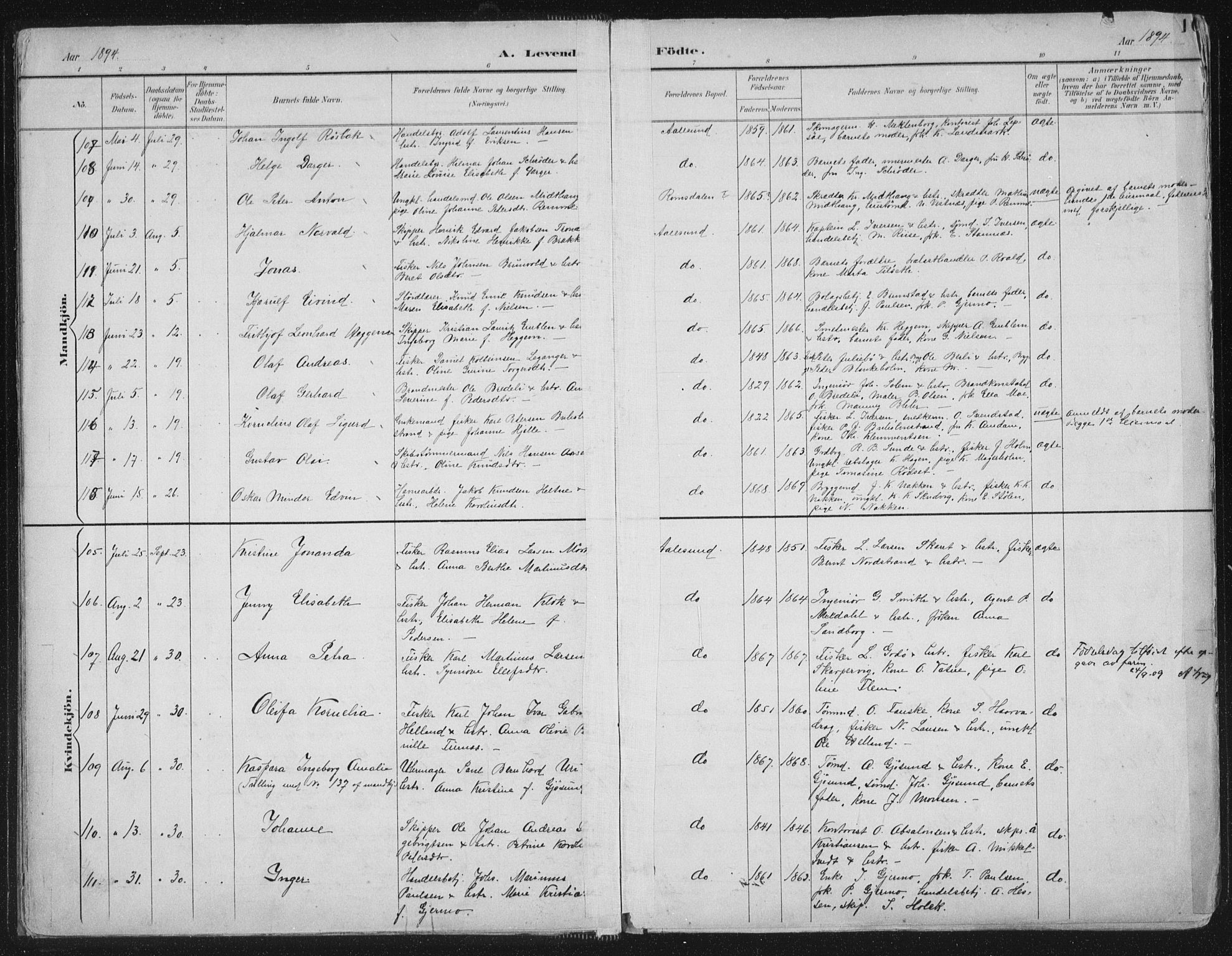 Ministerialprotokoller, klokkerbøker og fødselsregistre - Møre og Romsdal, AV/SAT-A-1454/529/L0456: Ministerialbok nr. 529A06, 1894-1906, s. 10